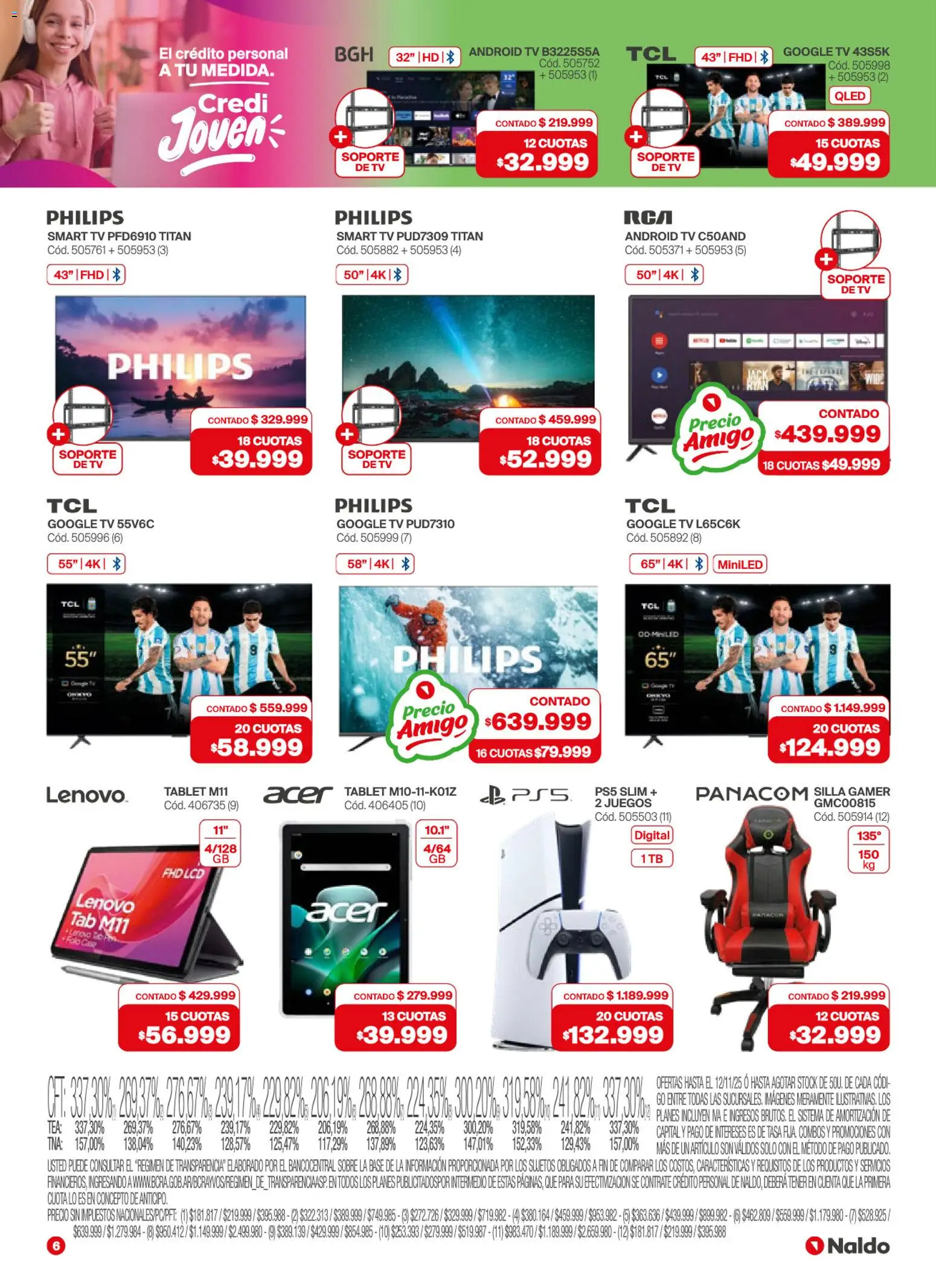 Naldo catálogo │ válido desde el 12.11.2025 | Página: 6 | Productos: Silla gamer, Sobre, Silla, Tablet