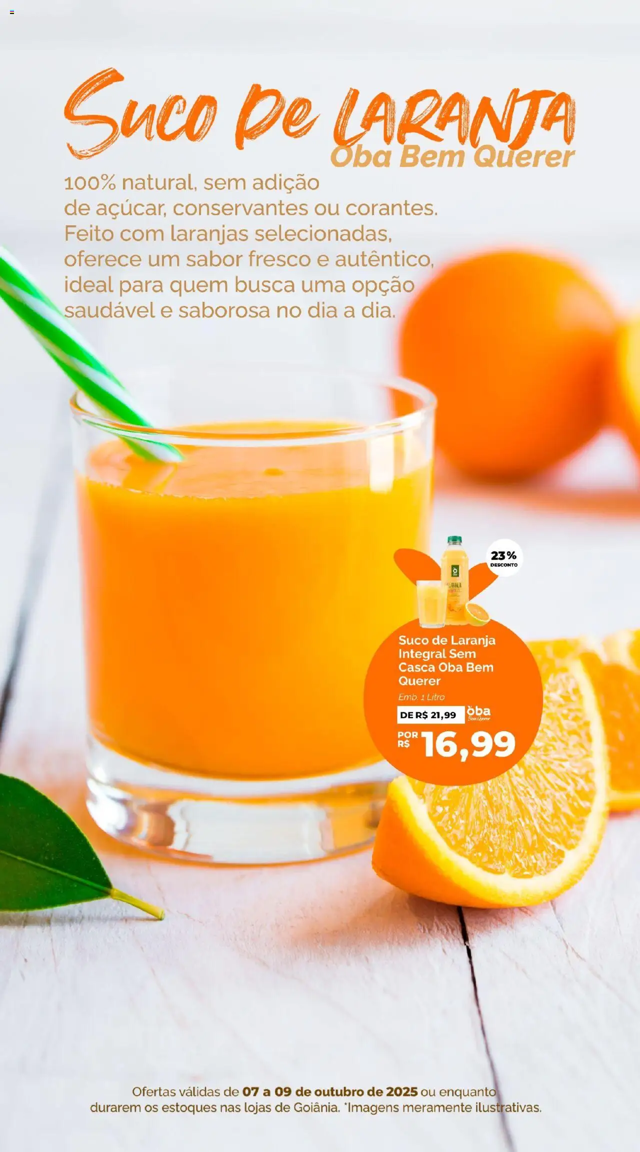 Oba Hortifruti Folheto - válido de 07.10.2025 | Página: 3 | Produtos: Suco, Laranjas