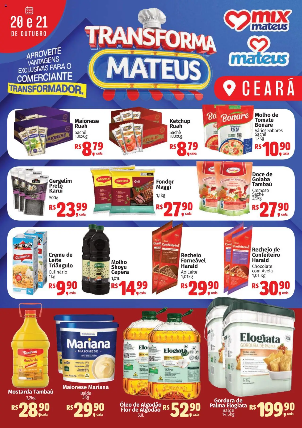 Mateus Folheto - válido de 20.10.2025 | Página: 1 | Produtos: Goiaba, Chocolate, Ketchup, Balde