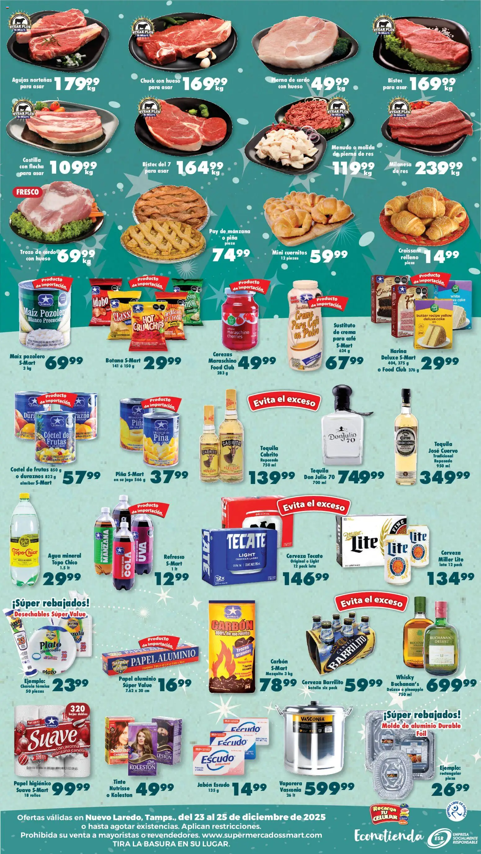 Nuevas ofertas de S-Mart válidas en toda la República Mexicana desde el 23.12.2025. ¡Encuentra las mejores ofertas en S-Mart folleto Nuevo Laredo! | Página: 2 | Productos: Vaporera, Botella, Molde, Jabón