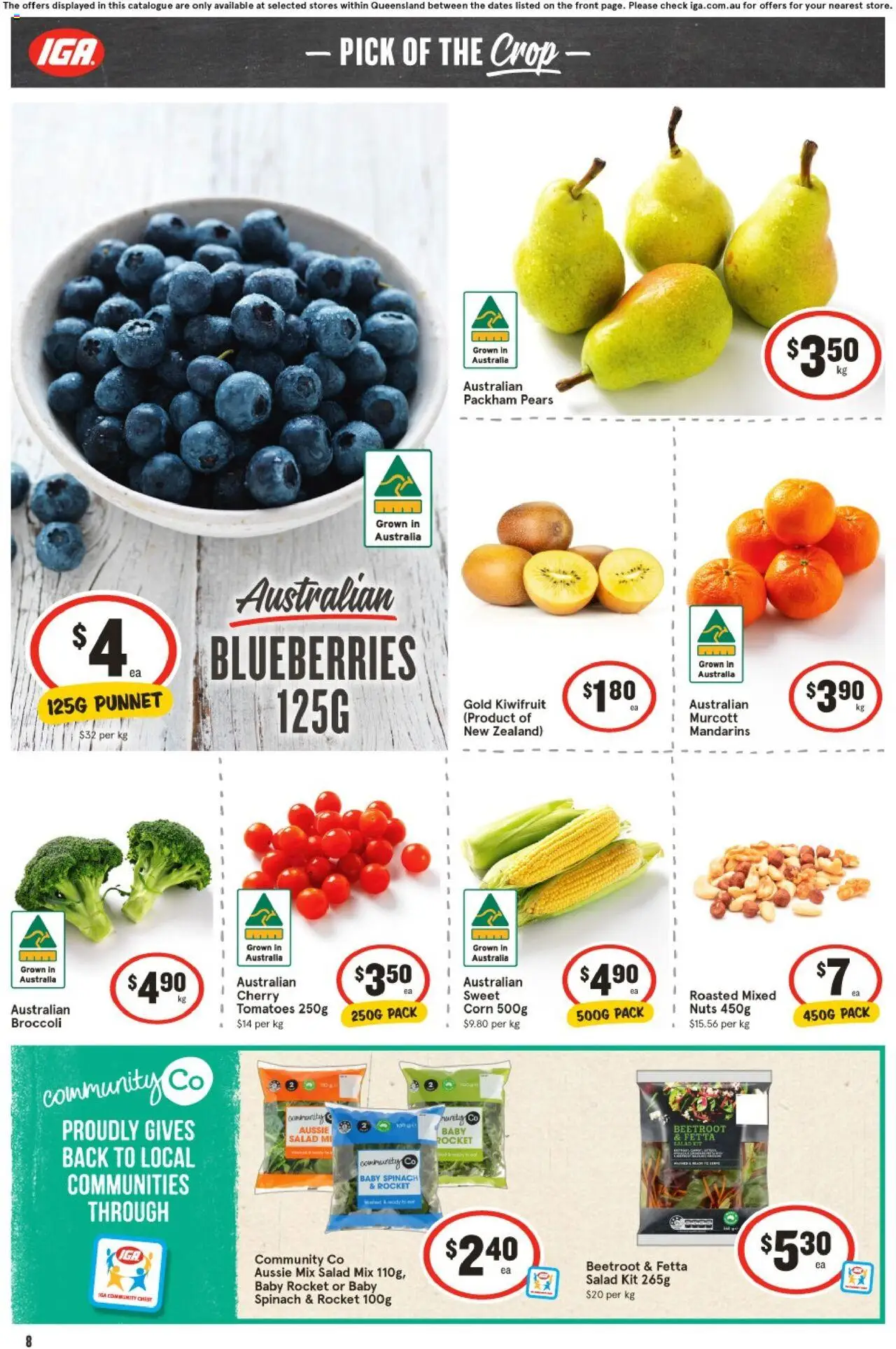 IGA catalogue - valid from 06.08.2025 | Page: 8 | Products: Honey, Potatoes, Mango