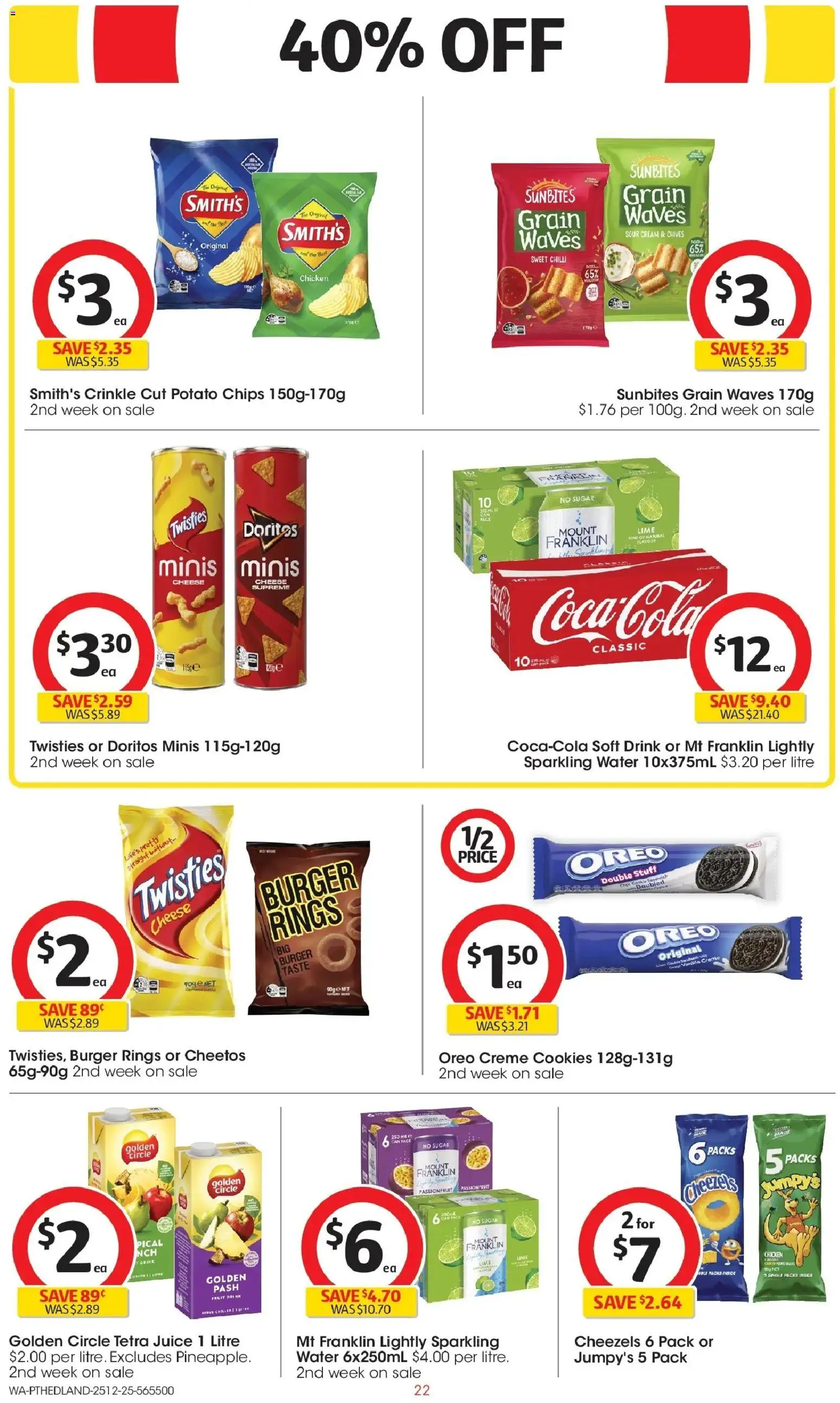 Coles catalogue - valid from 25.12.2025 | Page: 22 | Products: Cheese, Juice, Chicken, Cream