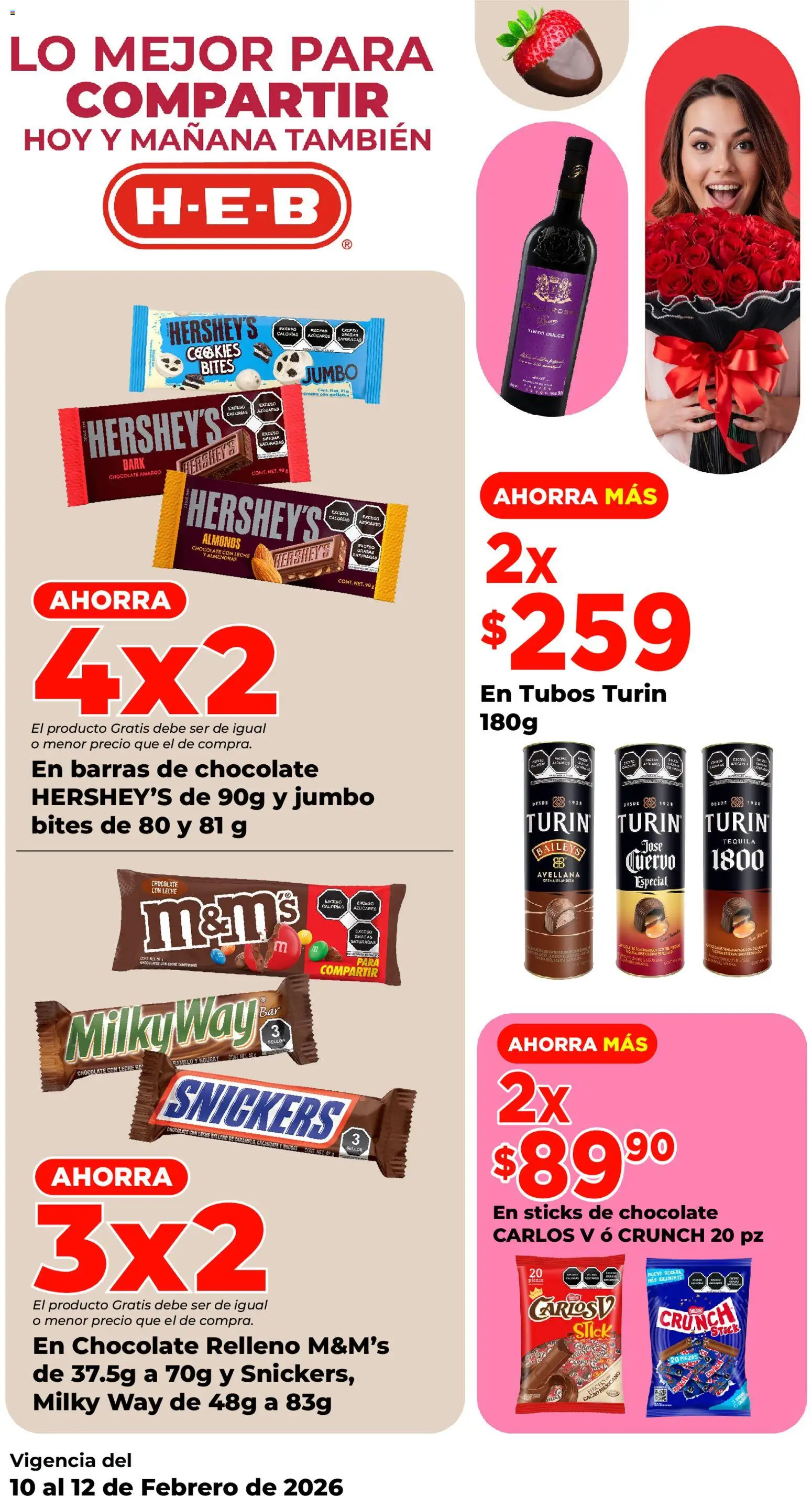 Nuevas ofertas de H-E-B válidas en toda la República Mexicana desde el 10.02.2026. ¡Encuentra las mejores ofertas en H-E-B folleto Lo mejor para compartir! | Página: 2