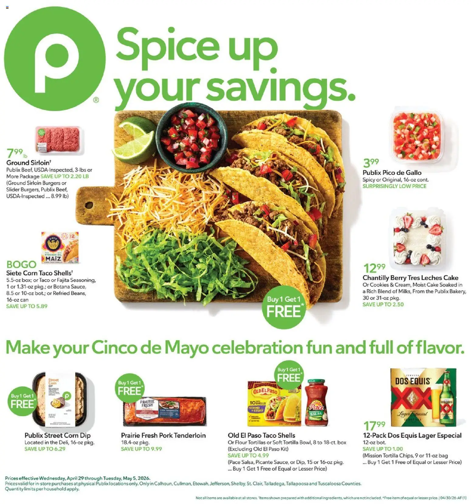 Publix Weekly Ad - valid from 29.04.2026 | Page: 1 | Products: Corn, Box, Cookies, Bag