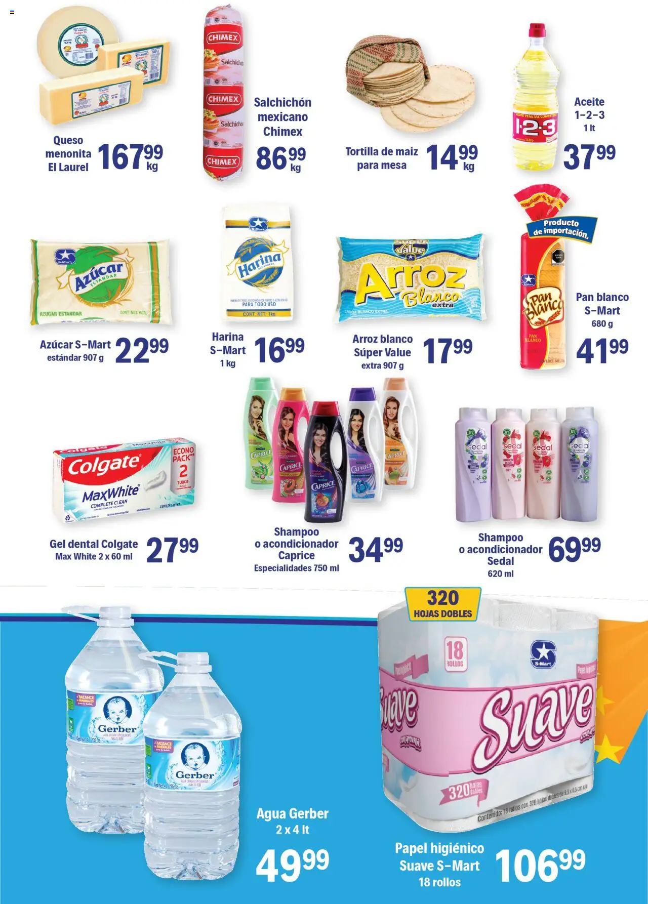 Nuevas ofertas de S-Mart válidas en toda la República Mexicana desde el 30.09.2025. ¡Encuentra las mejores ofertas en S-Mart - Folleto - Chihuahua! | Página: 5 | Productos: Maíz, Harina, Azúcar, Salchicha