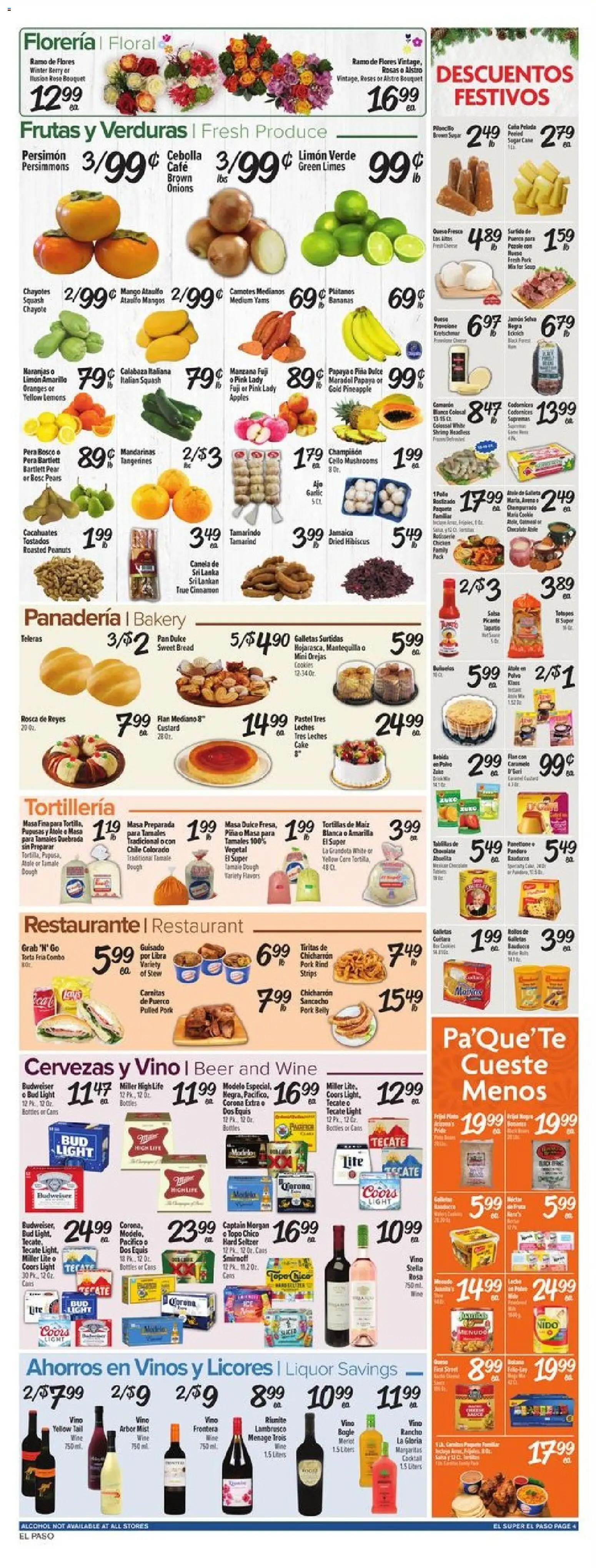 El Super Weekly Ad - TX - valid from 03.12.2025 | Page: 4 | Products: Table, Chocolate, Tangerines, Garlic