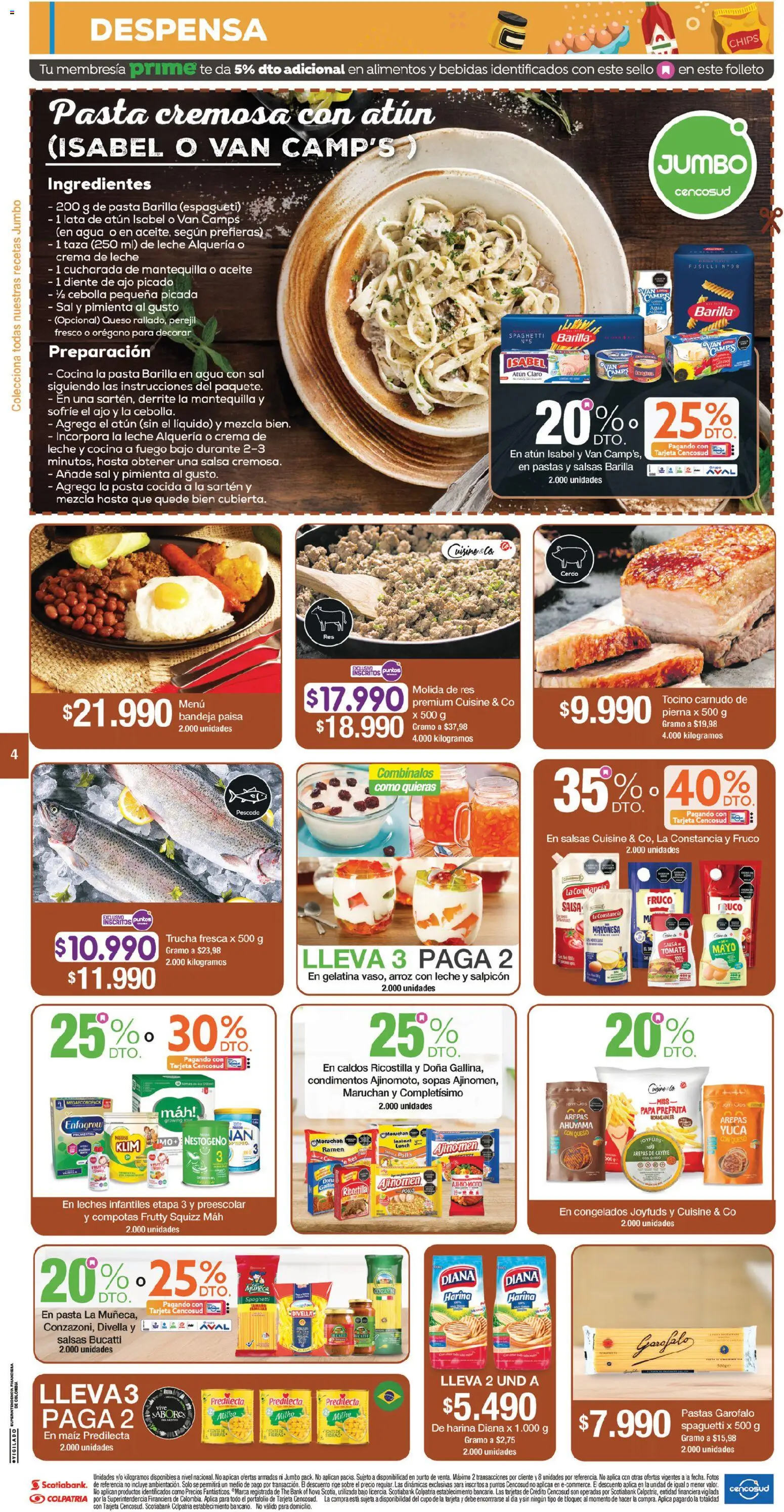 Jumbo revista - valida desde el 14.11.2025 | Página: 4 | Productos: Arroz, Pasta, Sal, Tomate