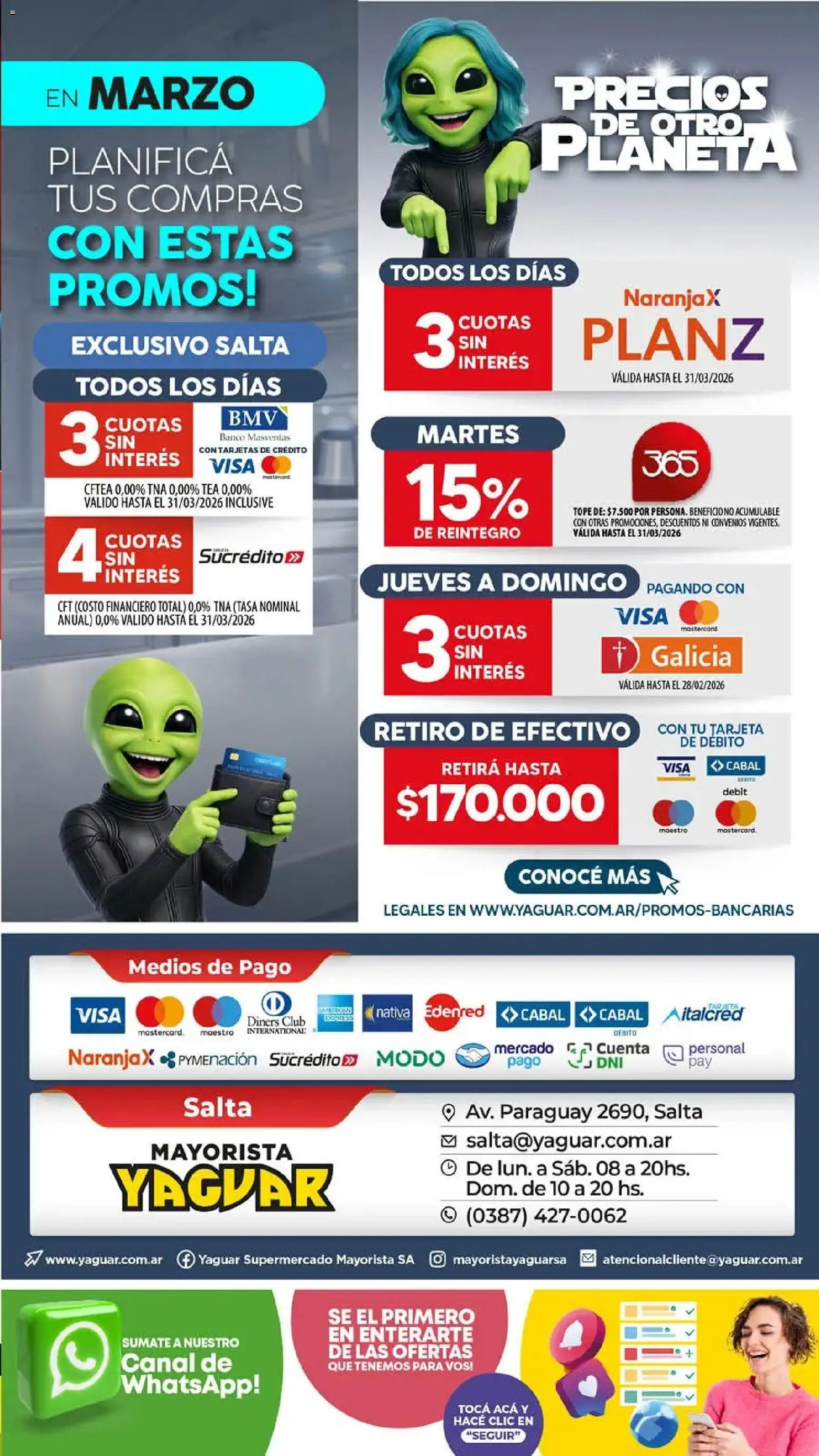 Yaguar - Oferta Semanal Salta │ válido desde el 02.03.2026 | Página: 15 | Productos: Banco