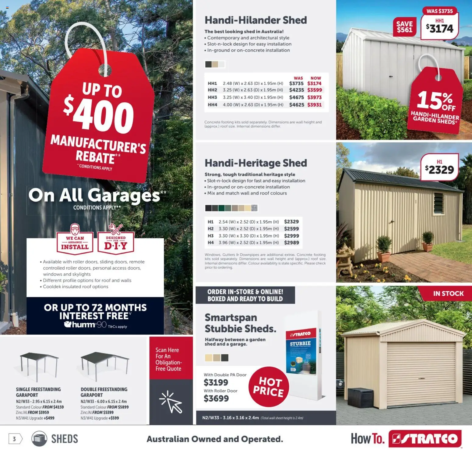 Stratco catalogue - valid from 17.04.2026 | Page: 3 | Products: Door, Kits, Shed