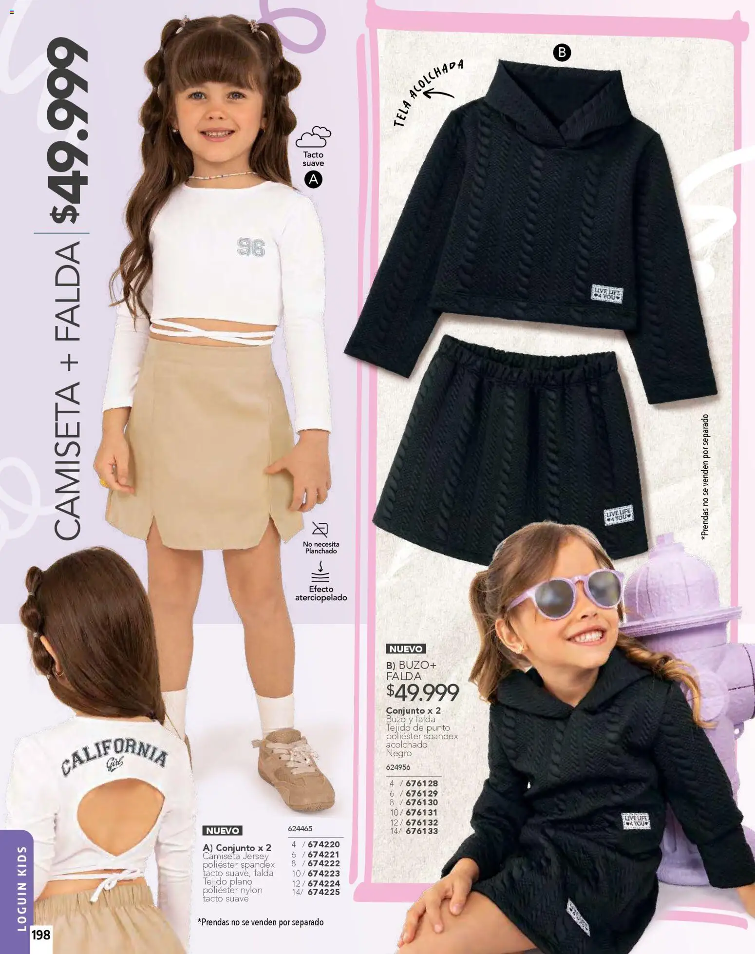 Pacifika revista - valida desde el 01.01.2026 | Página: 198 | Productos: Falda, Buzo, Camiseta, Conjunto