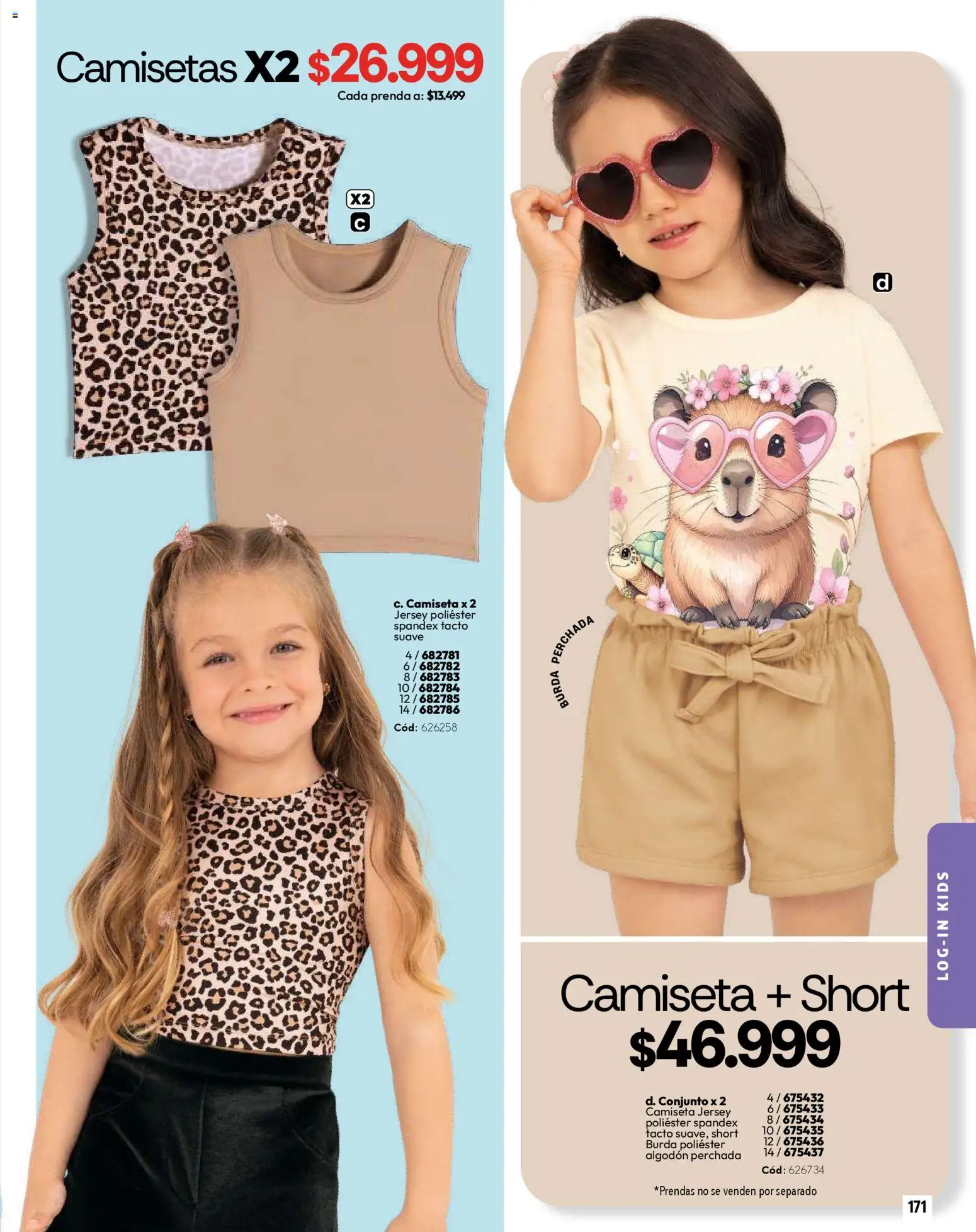 Carmel revista - valida desde el 01.03.2026 | Página: 171 | Productos: Algodón, Short, Camiseta, Conjunto