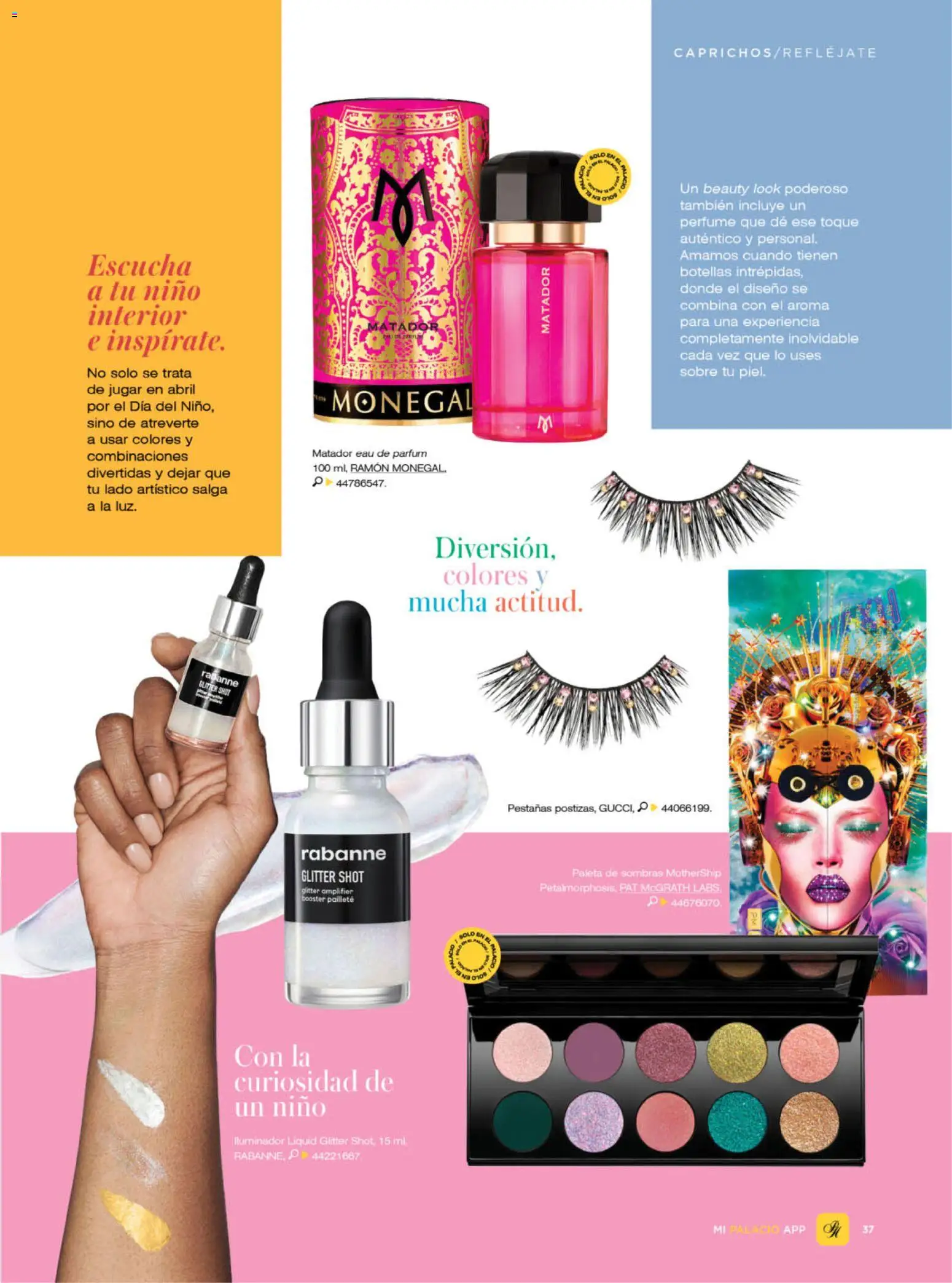 Nuevas ofertas de Palacio De Hierro válidas en toda la República Mexicana desde el 01.04.2026. ¡Encuentra las mejores ofertas en Palacio De Hierro catálogo! | Página: 39 | Productos: Iluminador, Paleta, Shot, Sobre