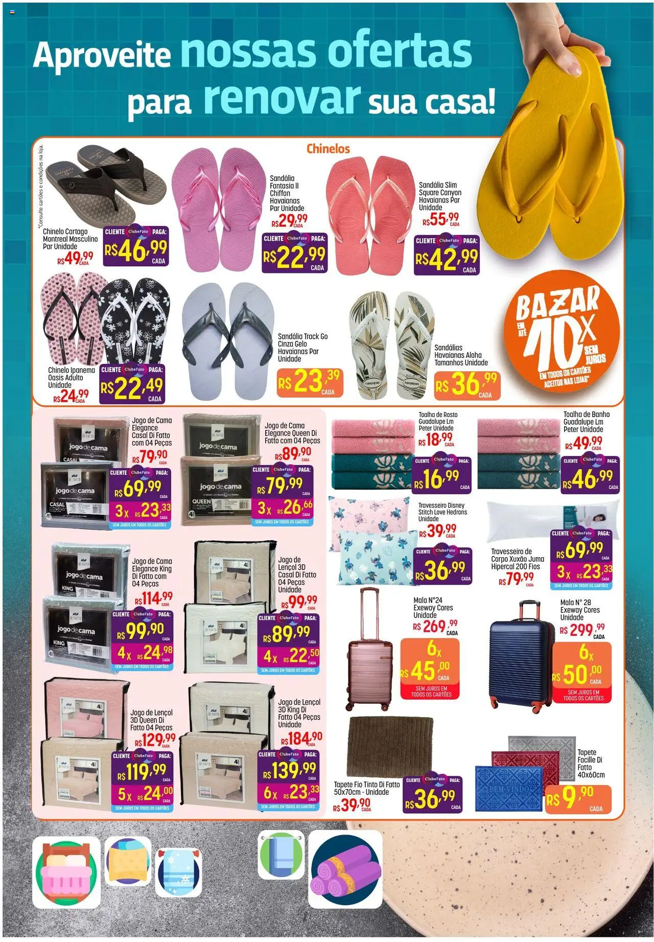 Super Muffato Folheto - válido de 14.10.2025 | Página: 2 | Produtos: Travesseiro, Cama, Tapete, Sandálias