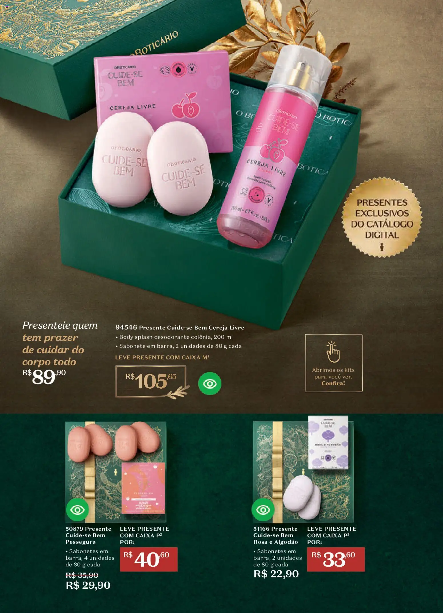 O Boticário Folheto - válido de 03.11.2025 | Página: 12 | Produtos: Caixa, Sabonete, Algodão, Body