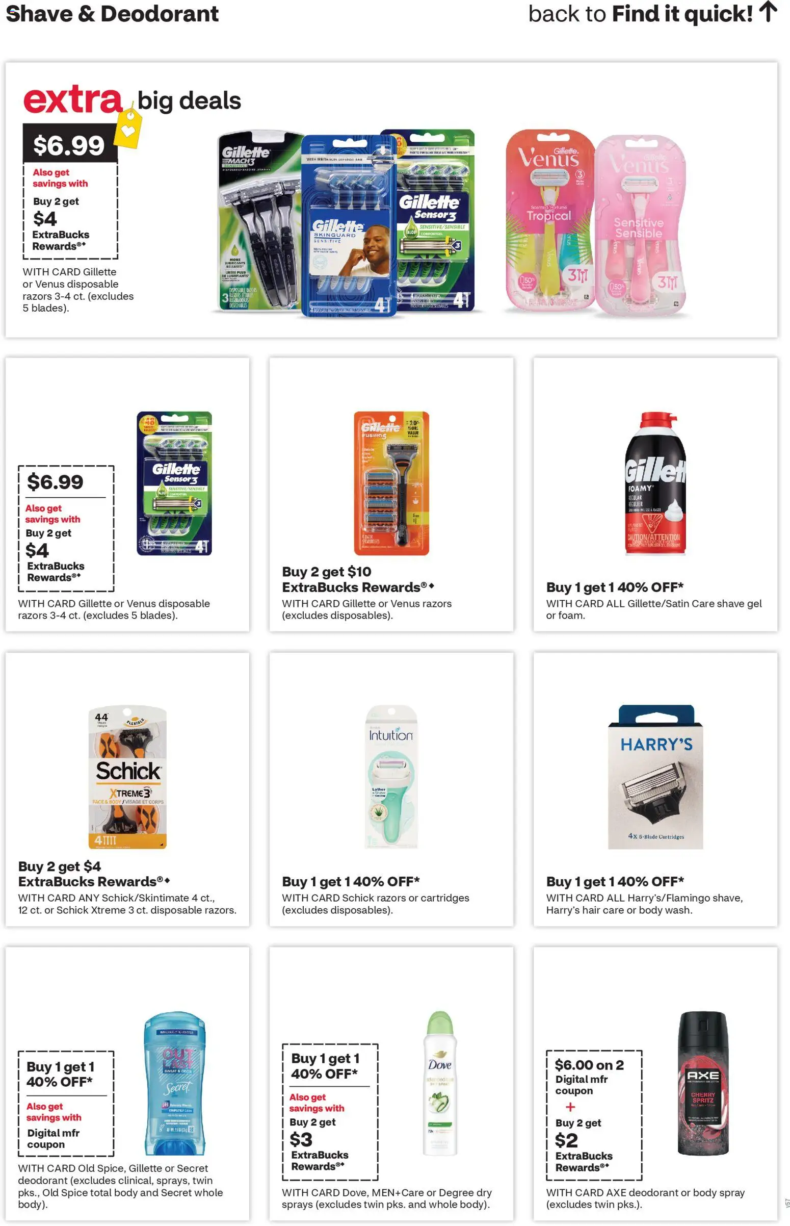 CVS Pharmacy Weekly Ad - WA - valid from 22.02.2026 | Page: 15 | Products: Axe, Deodorant, Shave Gel, Sensor