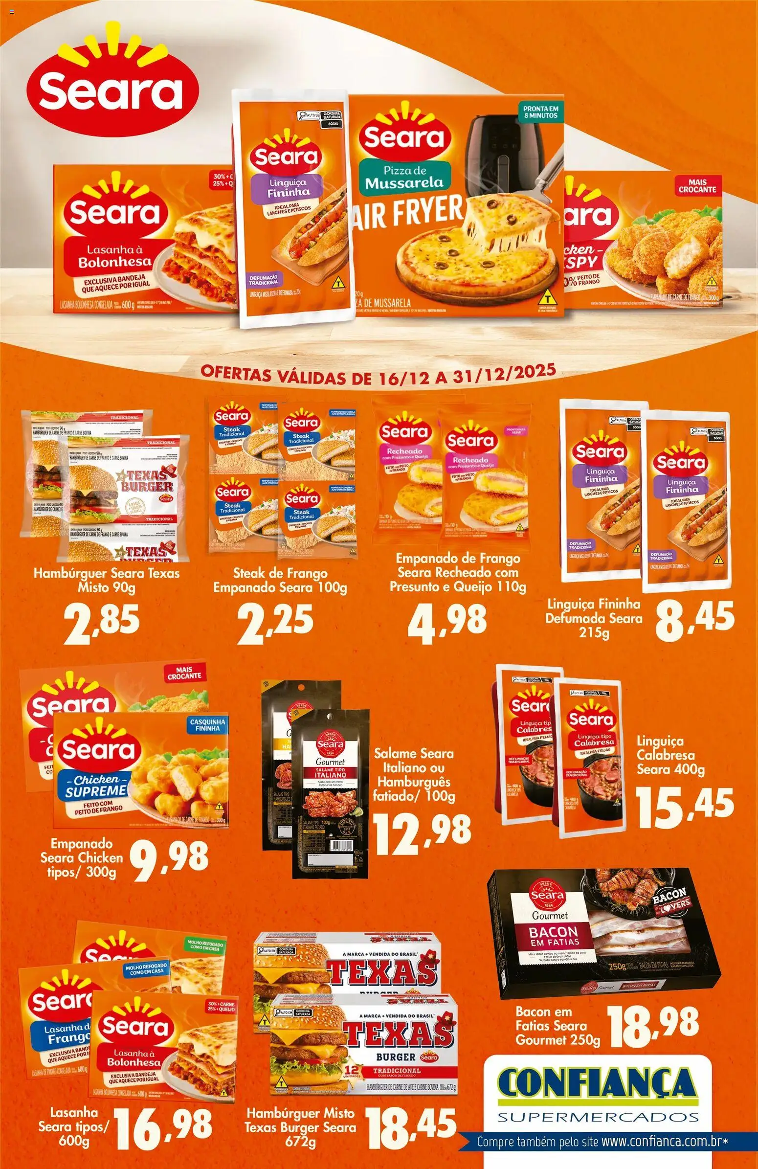 Confiança Folheto - válido de 16.12.2025 | Página: 1 | Produtos: Queijo, Carne, Bandeja, Frango