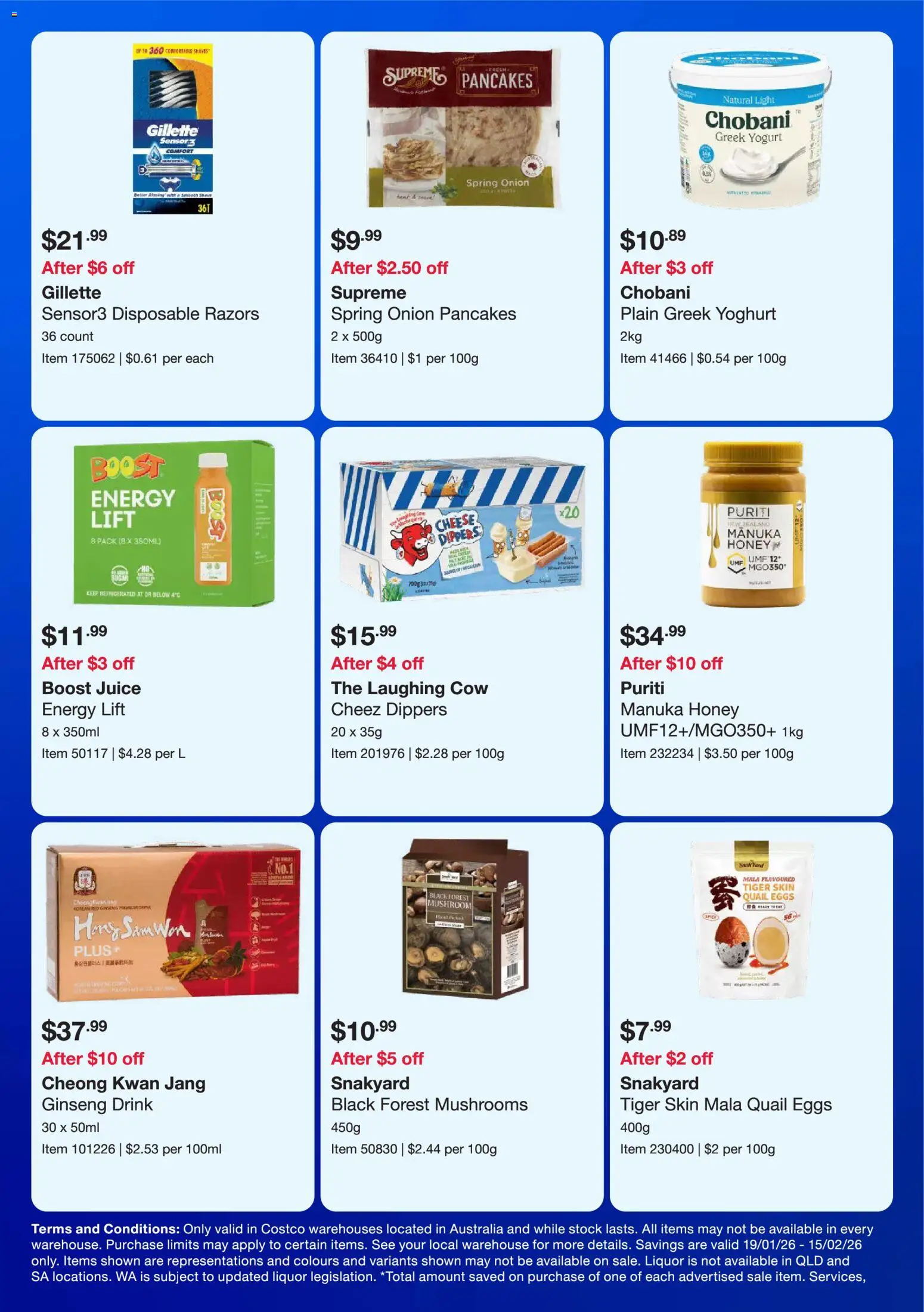 Costco catalogue - valid from 19.01.2026 | Page: 6 | Products: Yoghurt, Eggs, Juice, Mushrooms