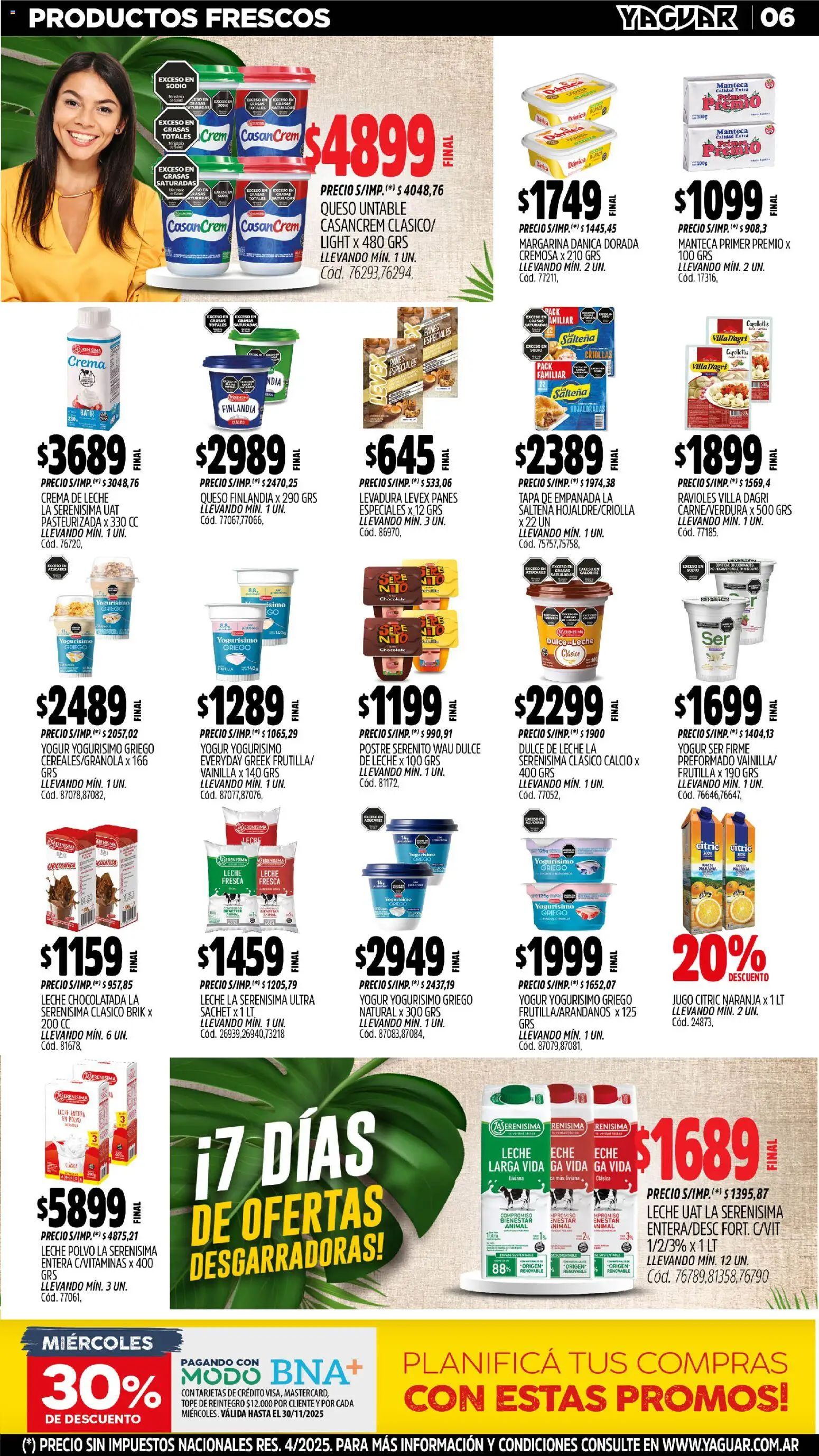 Yaguar - Tigre │ válido desde el 10.11.2025 | Página: 6 | Productos: Frutilla, Dulce de leche, Leche, Queso