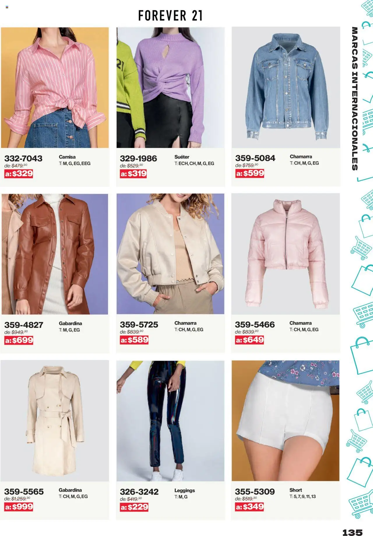 Nuevas ofertas de Andrea válidas en toda la República Mexicana desde el 10.08.2025. ¡Encuentra las mejores ofertas en Andrea - Catálogo Outlet! | Página: 135 | Productos: Leggings, Camisa, Chamarra, Short