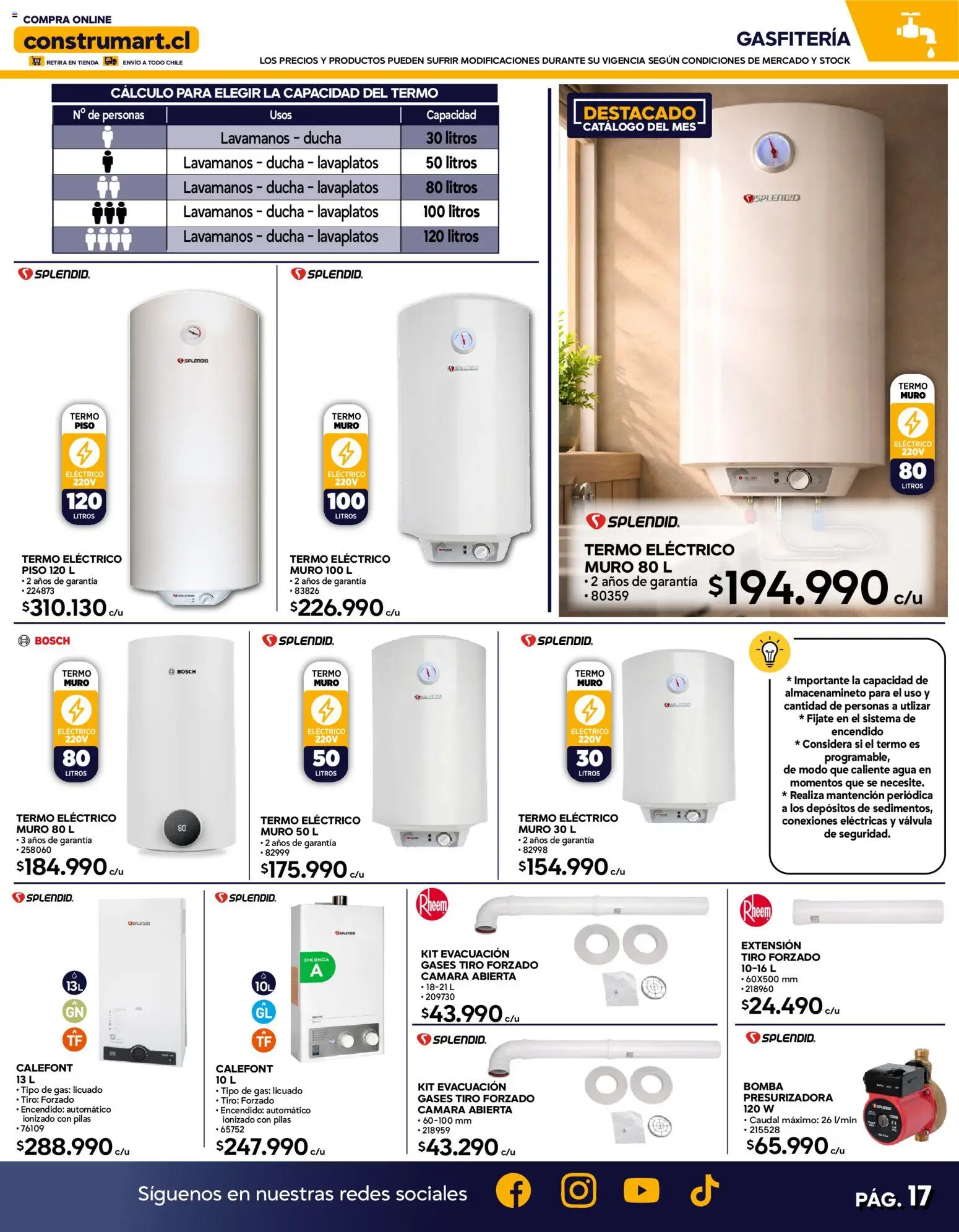 Construmart Ofertas │ válido desde el 01.04.2026 | Página: 17 | Productos: Agua, Ducha, Termo, Pilas