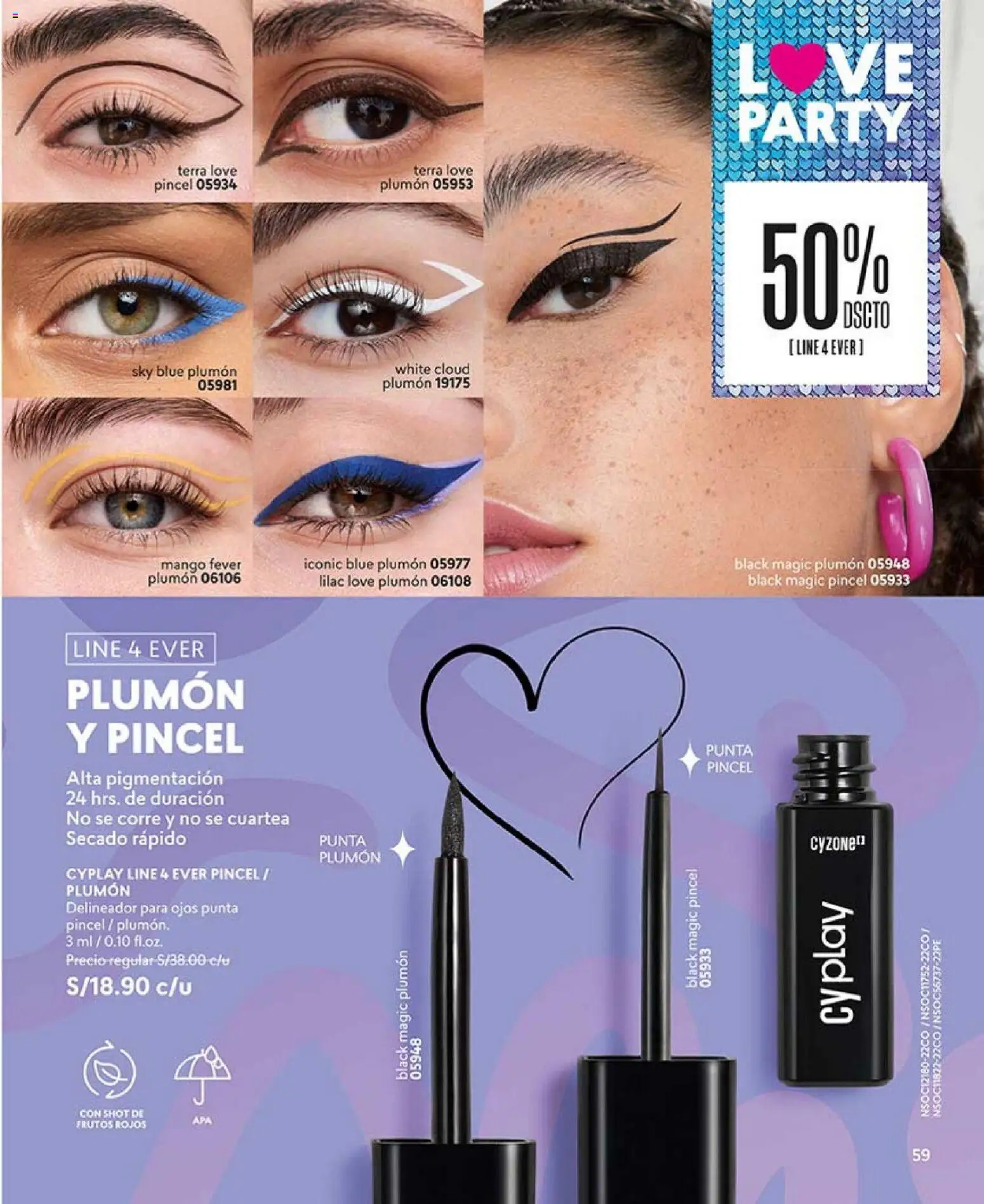 Catálogo CyZone válido desde 17.01.2026 | Página: 59 | Productos: Delineador, Pincel