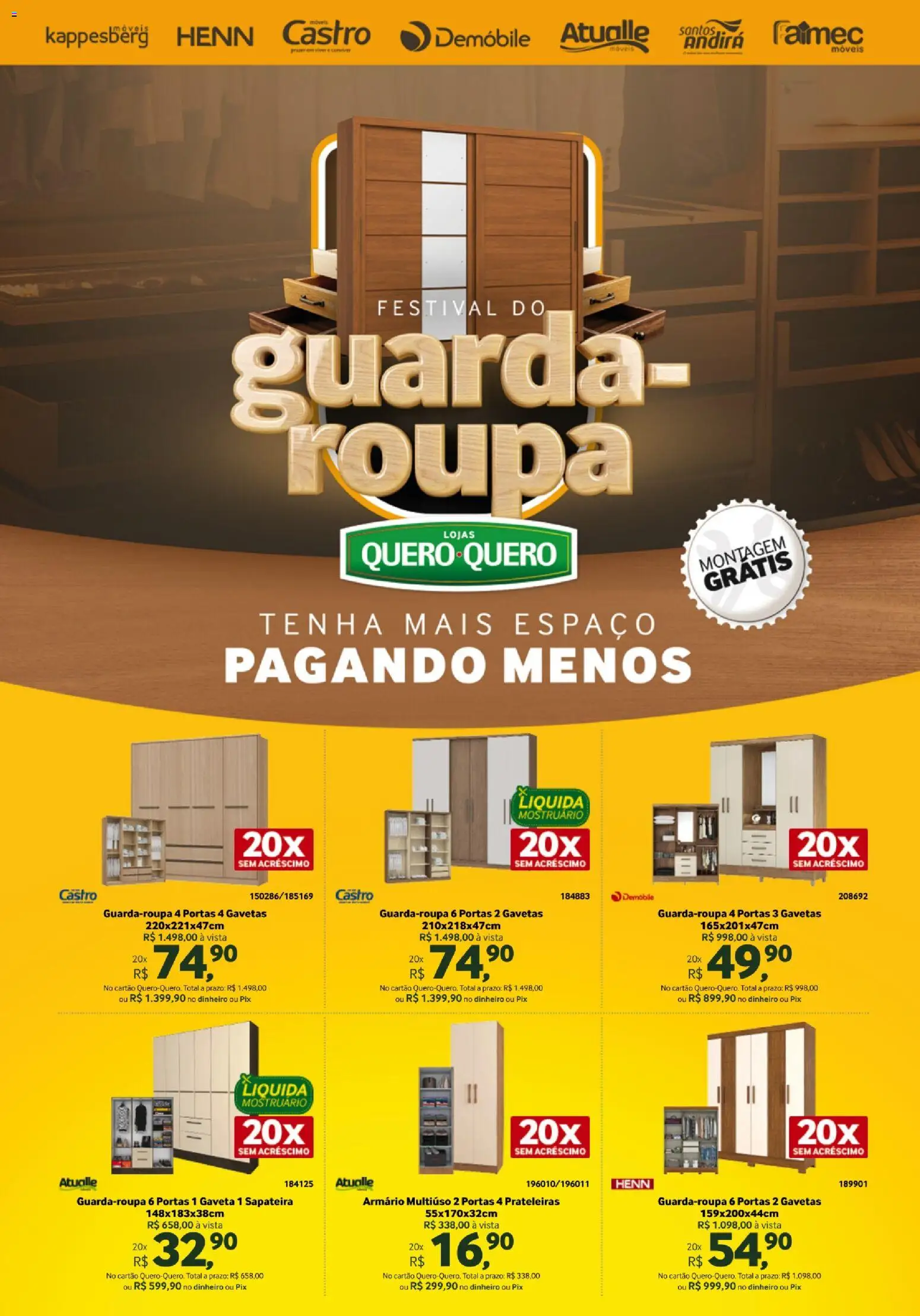 Lojas Quero-Quero Folheto - válido de 01.04.2026 | Página: 1 | Produtos: Sapateira, Armário