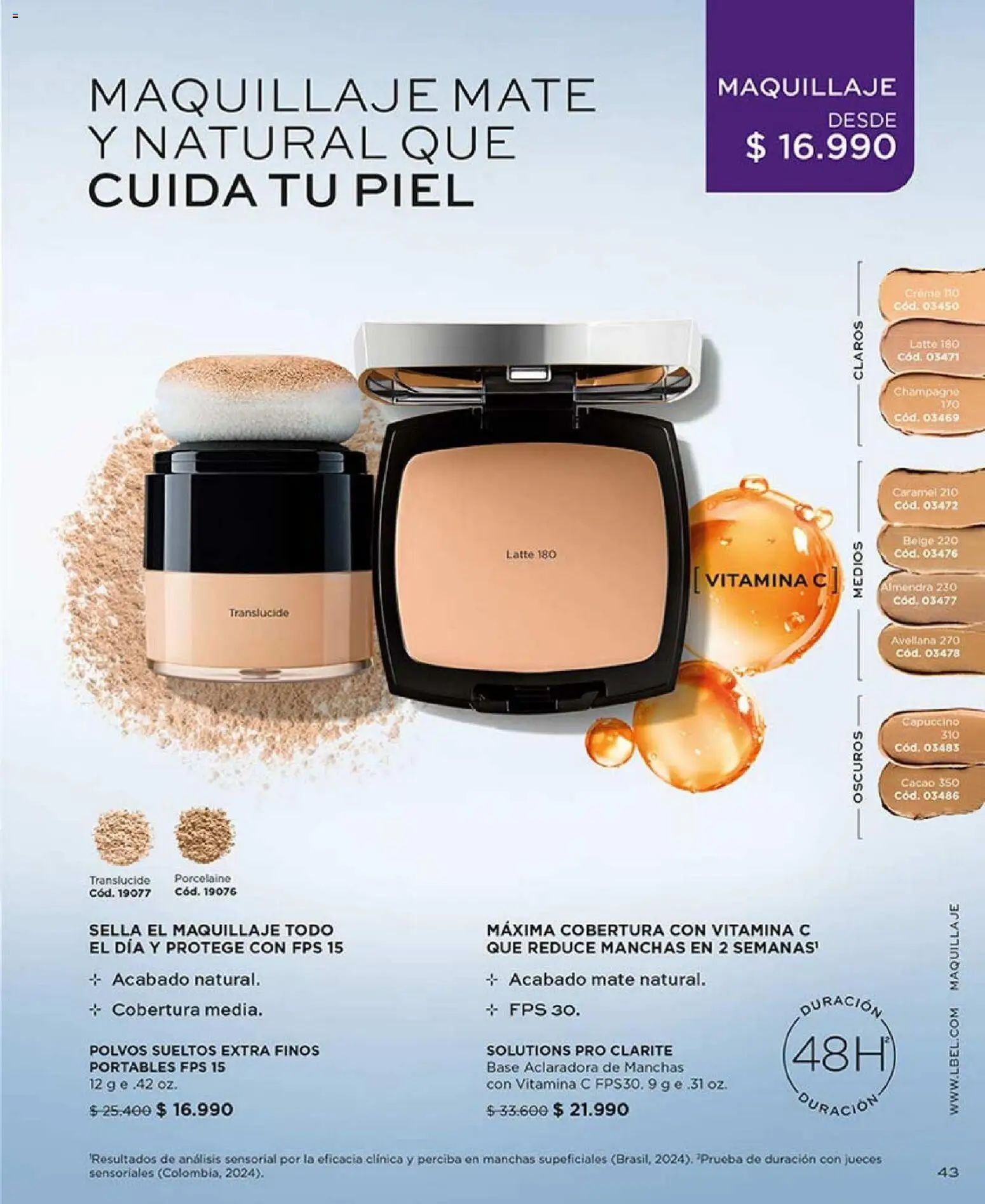 Catálogo L'Bel Campaña 4 │ válido desde el 15.02.2026 | Página: 47 | Productos: Cacao, Maquillaje, Mate, Base