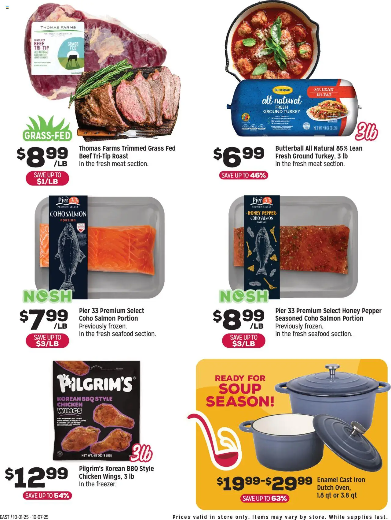 Grocery Outlet Weekly Ad - NJ - valid from 01.10.2025 | Page: 4 | Products: Beef, Pepper, Seafood, Iron