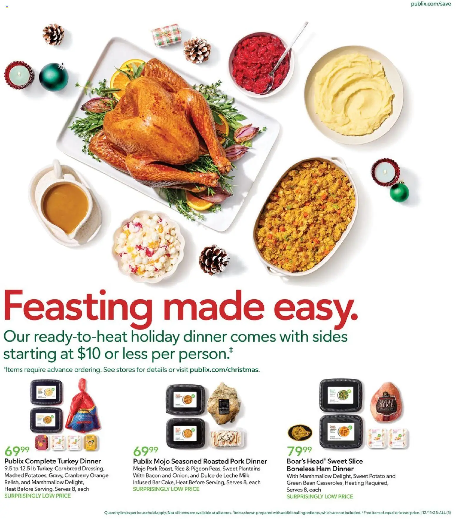 Publix Weekly Ad - valid from 10.12.2025 | Page: 3 | Products: Milk, Ham, Pork, Rice