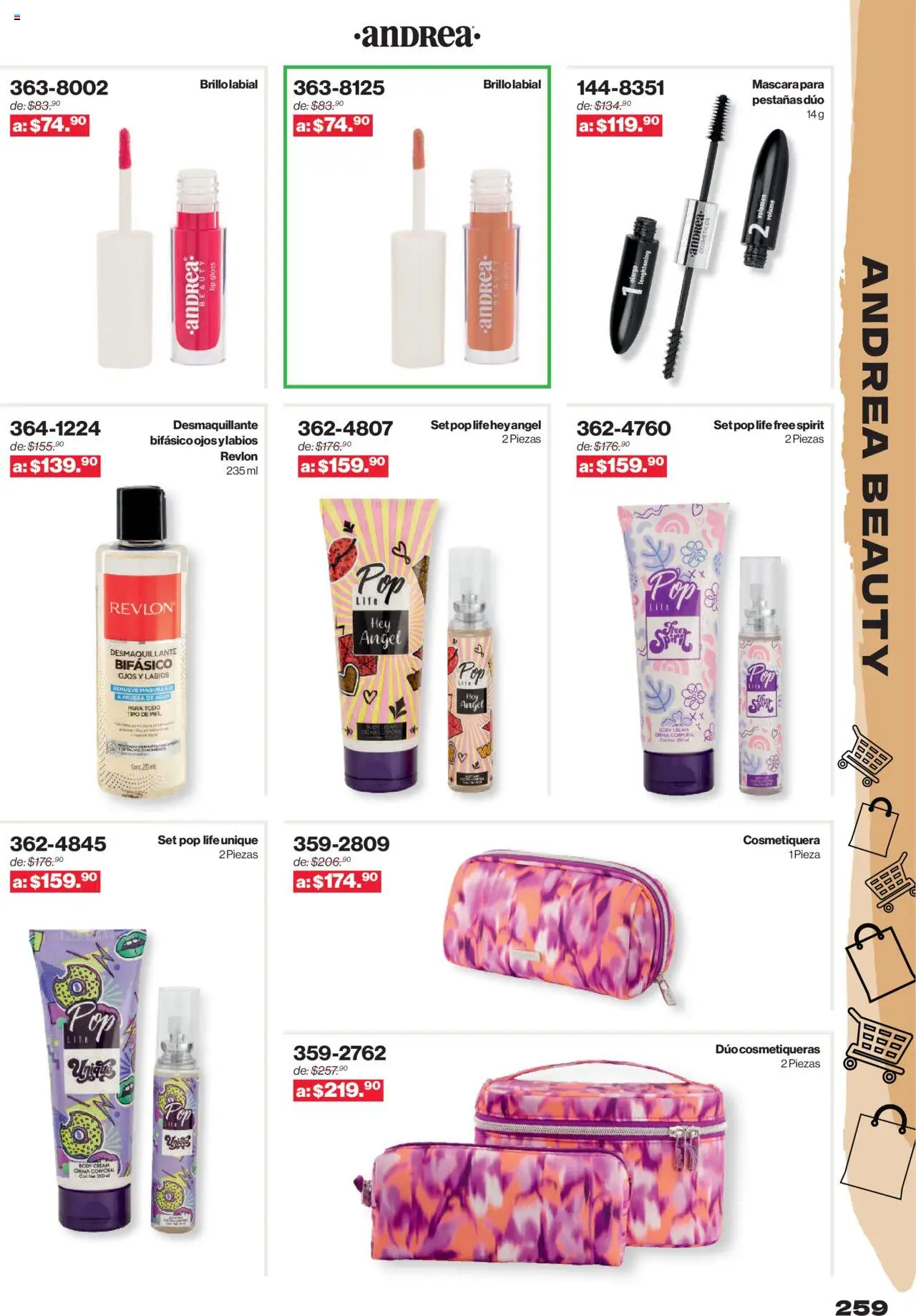 Nuevas ofertas de Andrea válidas en toda la República Mexicana desde el 10.08.2025. ¡Encuentra las mejores ofertas en Andrea - Catálogo Outlet! | Página: 259 | Productos: Agua, Desmaquillante, Brillo, Maquillaje