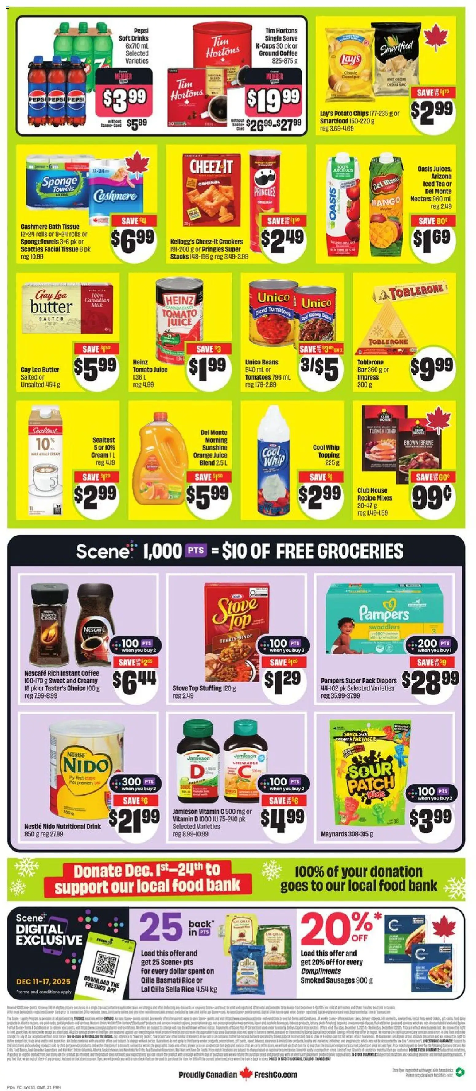 FreshCo flyer valid from 11.12.2025 | Page: 2 | Products: Rice, Stove, Sponge, Bath