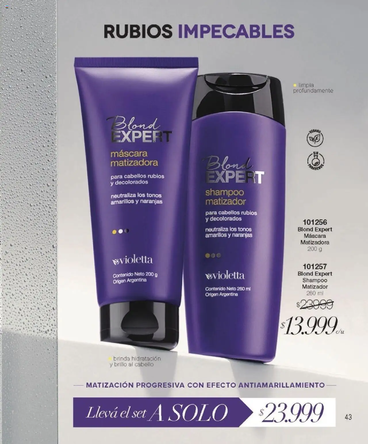 Violetta catálogo │ válido desde el 07.08.2025 | Página: 43 | Productos: Máscara, Shampoo, Brillo, Naranjas