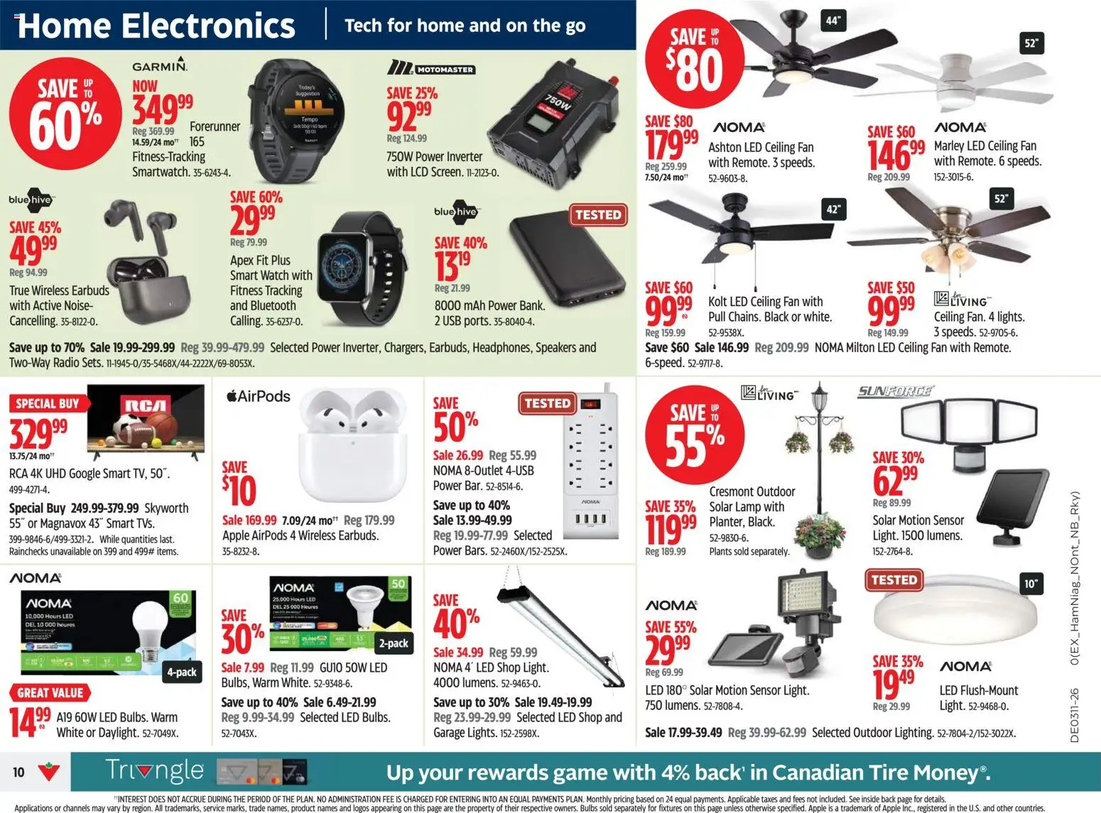 Canadian Tire flyer valid from 12.03.2026 | Page: 10 | Products: Radio, Game, Fan, Lamp