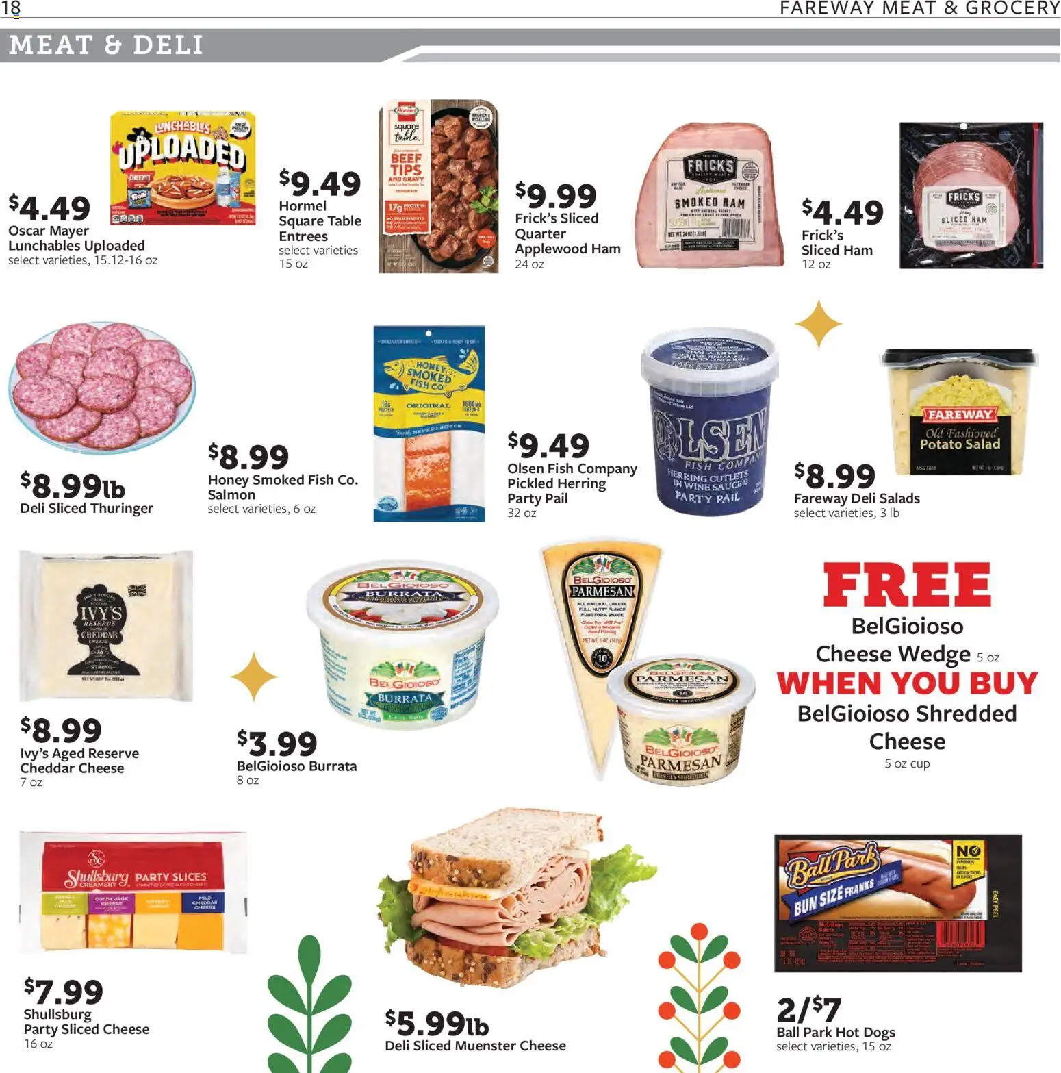 Fareway Weekly Ad - valid from 15.12.2025 | Page: 18 | Products: Table, Fish, Beef, Hot Dogs