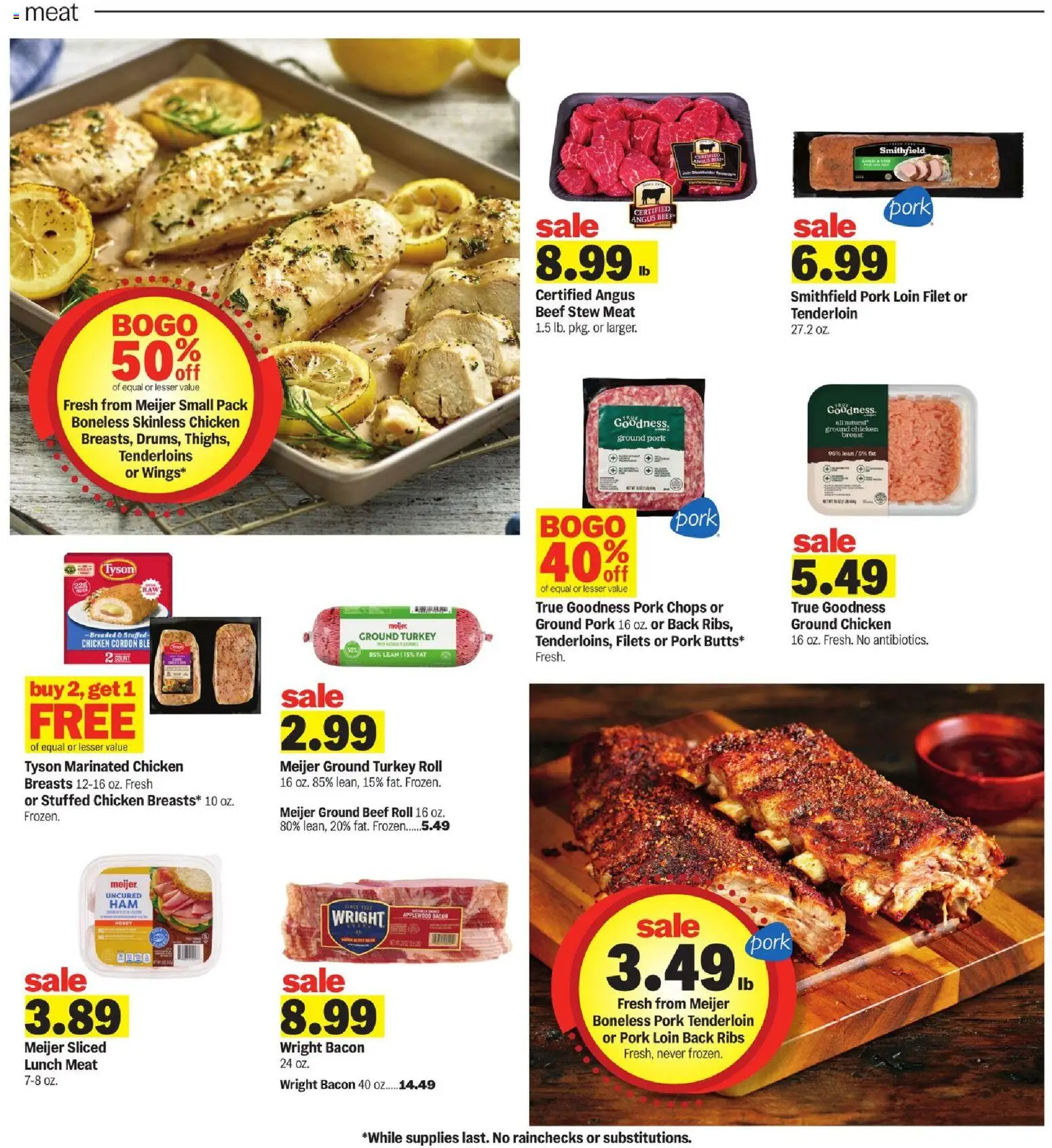 Meijer Weekly Ad - MI - valid from 18.02.2026 | Page: 12 | Products: Pork, Beef, Garlic