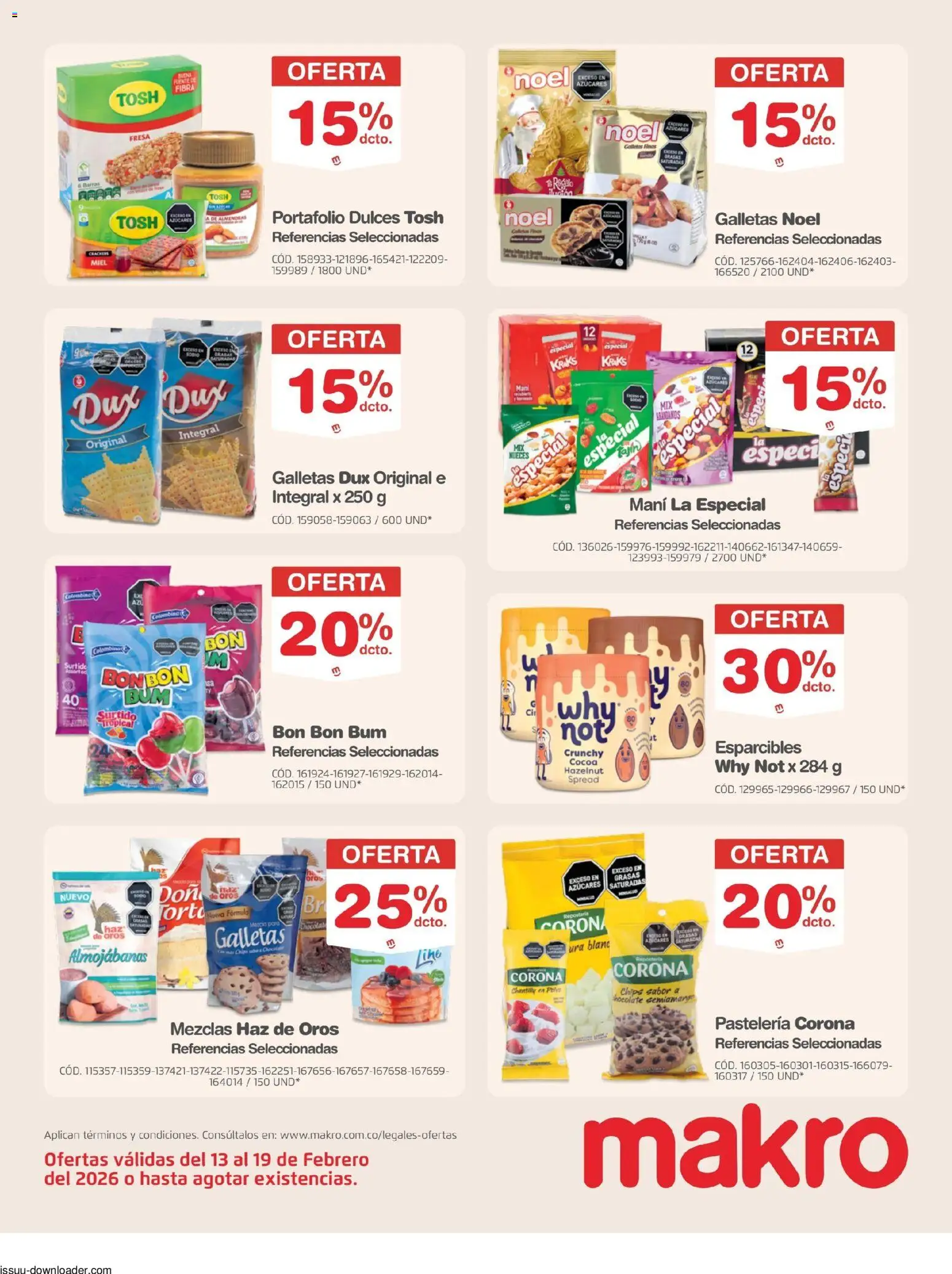 Makro revista - valida desde el 13.02.2026 | Página: 4 | Productos: Almendras, Galletas, Mani, Ruana