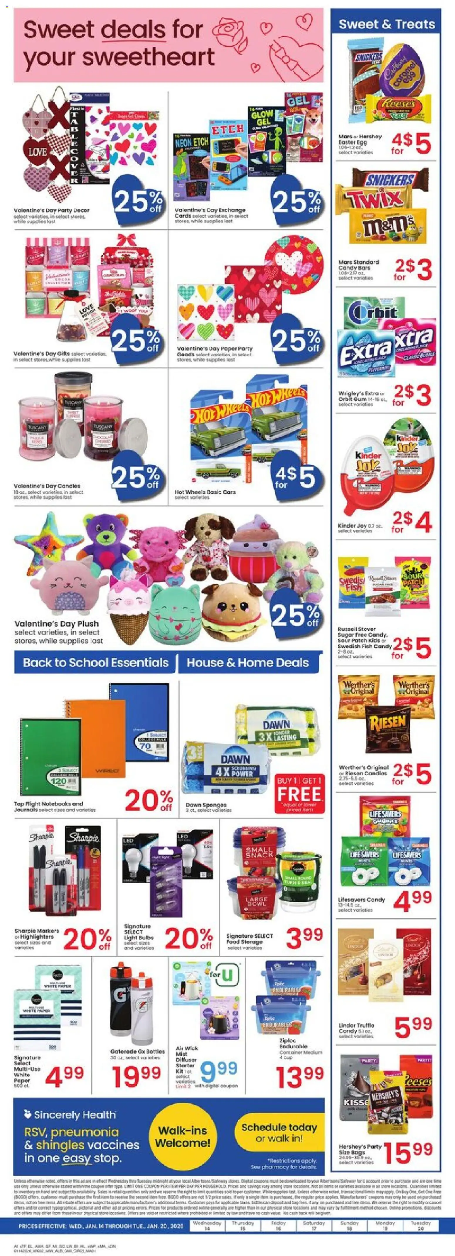 Albertsons Weekly Ad - valid from 14.01.2026 | Page: 5 | Products: Fish, Sugar, Starter