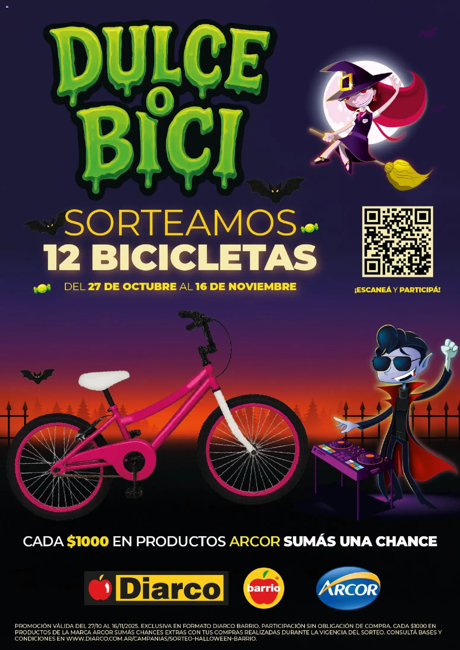 Diarco - Sorteo Dulce O Bici │ válido desde el 27.10.2025 | Página: 1