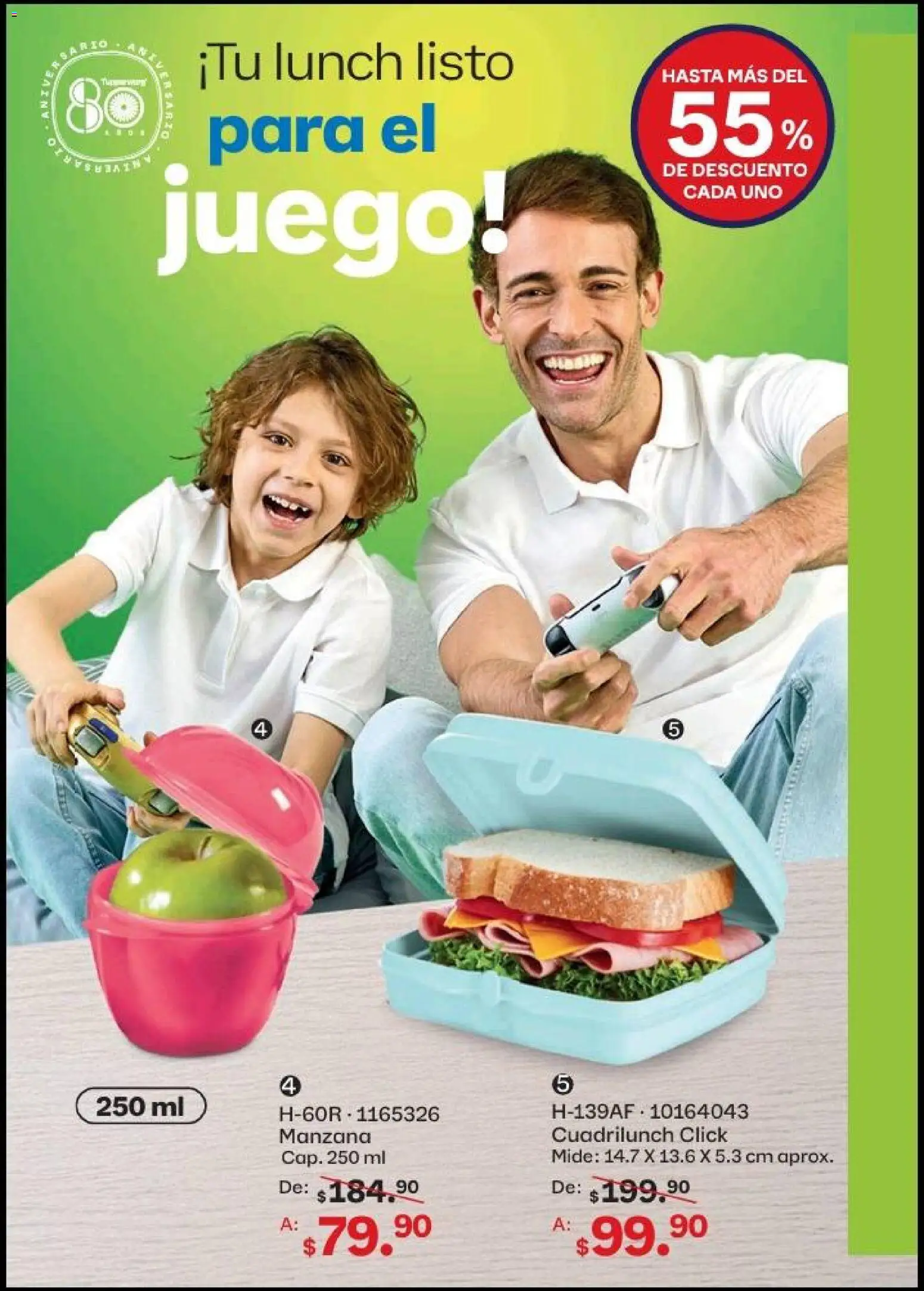 Nuevas ofertas de Tupperware válidas en toda la República Mexicana desde el 20.04.2026. ¡Encuentra las mejores ofertas en Tupperware catálogo! | Página: 46 | Productos: Manzana, Juego