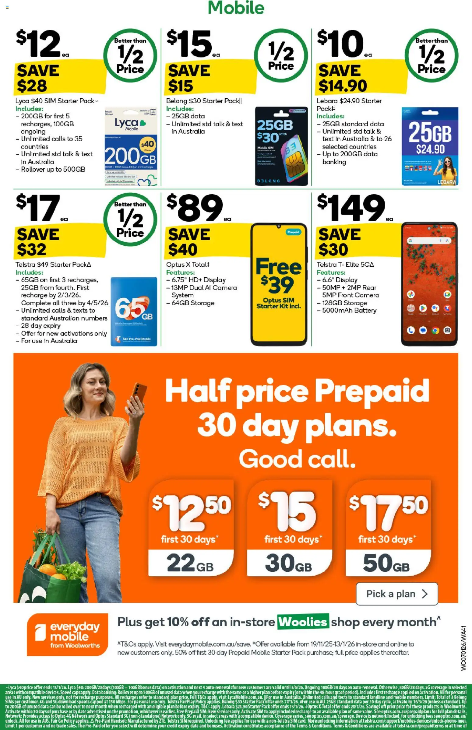 Woolworths catalogue - valid from 07.01.2026 | Page: 41 | Products: Battery, Device, Camera, Mobile