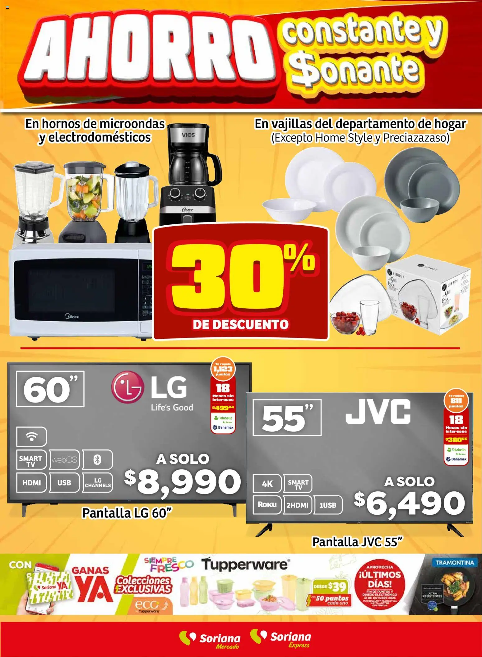 Nuevas ofertas de Soriana válidas en toda la República Mexicana desde el 24.10.2025. ¡Encuentra las mejores ofertas en Soriana - Fin de Semana Mercado: Tamaulipas! | Página: 10 | Productos: Microondas, Té