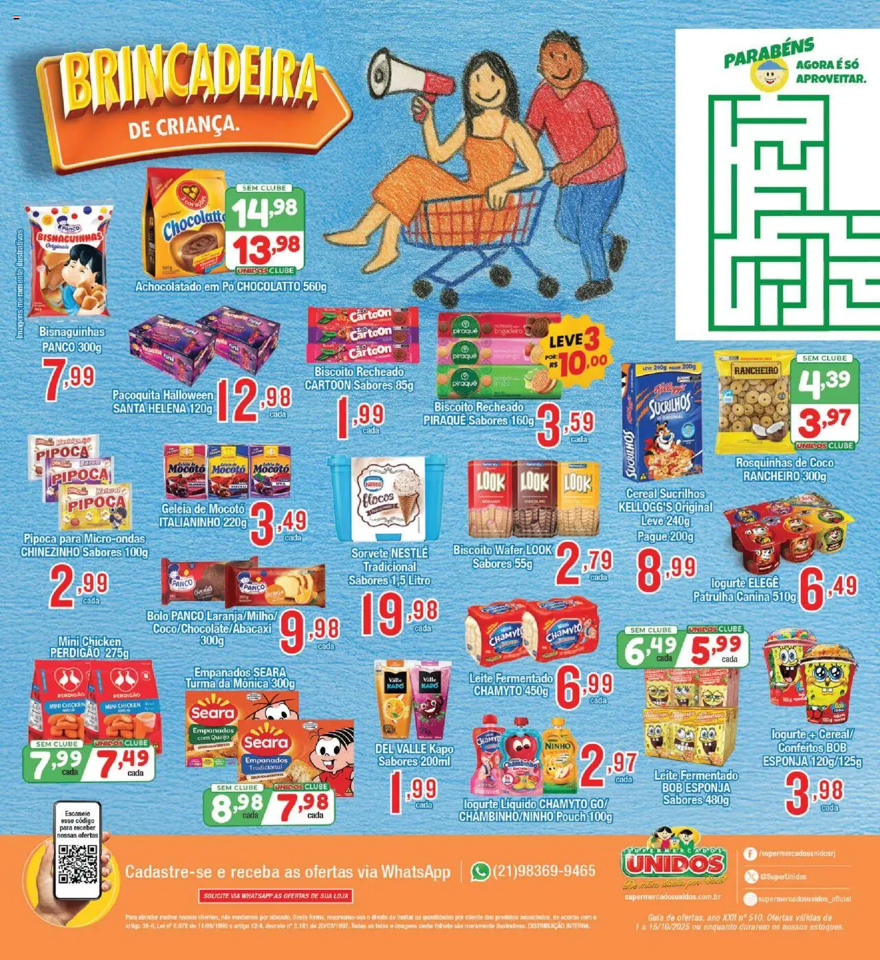 Supermercados Unidos Folheto - válido de 01.10.2025 | Página: 12 | Produtos: Esponja, Sucrilhos, Flocos, Sorvete