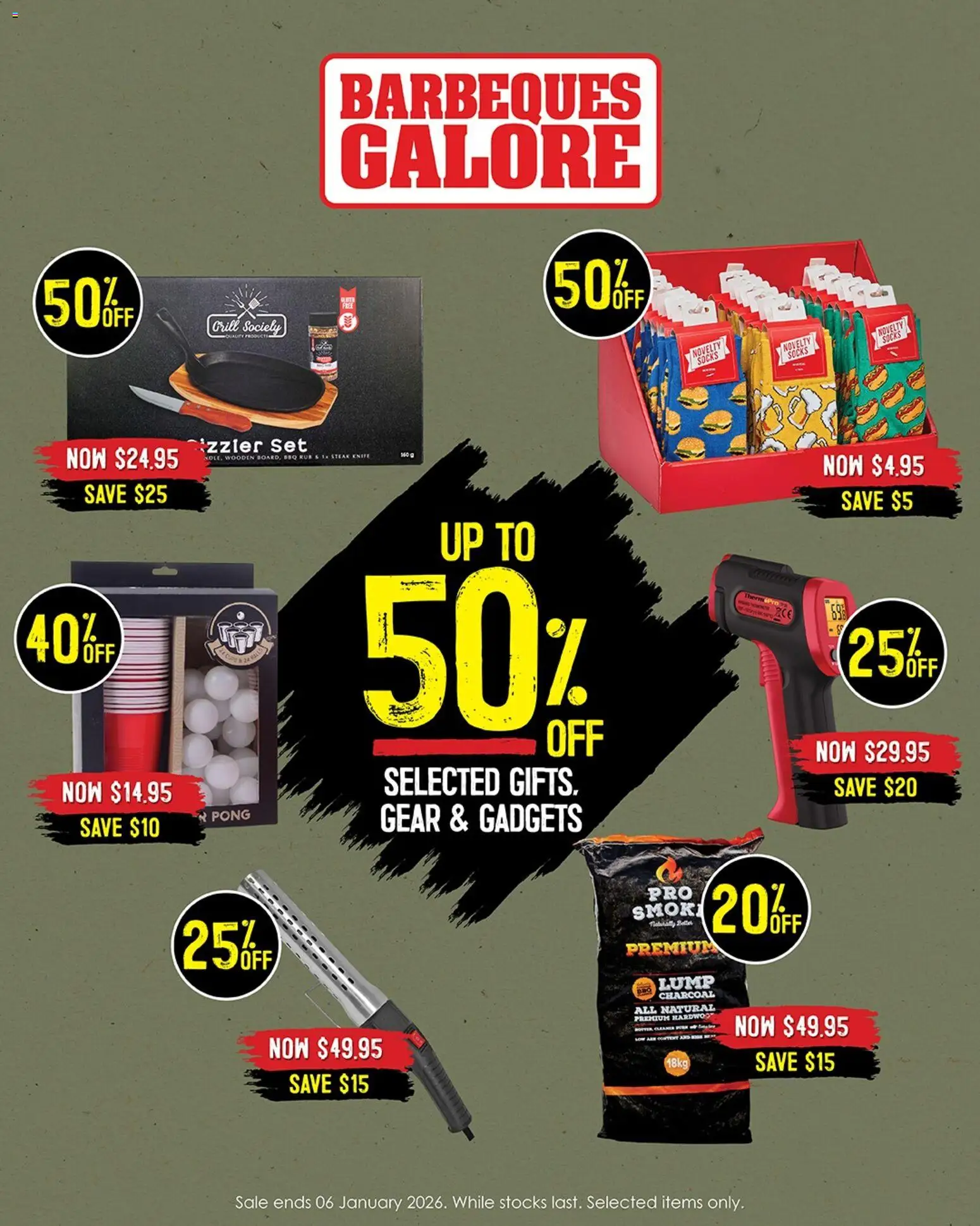 Barbeques Galore catalogue - valid from 25.12.2025 | Page: 7 | Products: Novelty, Steak, Socks, Grill