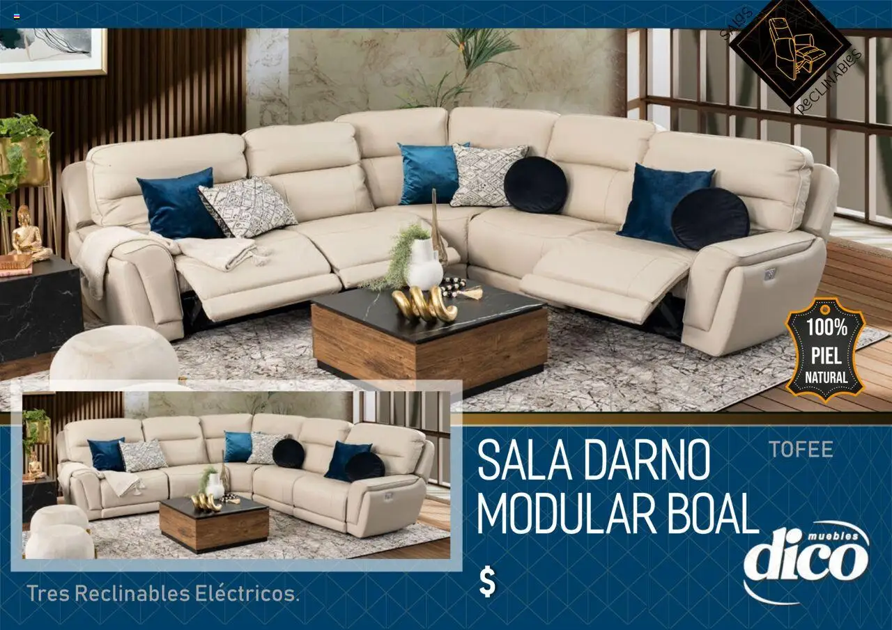 Nuevas ofertas de Muebles Dico válidas en toda la República Mexicana desde el 25.09.2025. ¡Encuentra las mejores ofertas en Muebles Dico - Catálogo Salas reclinables! | Página: 11 | Productos: Modular
