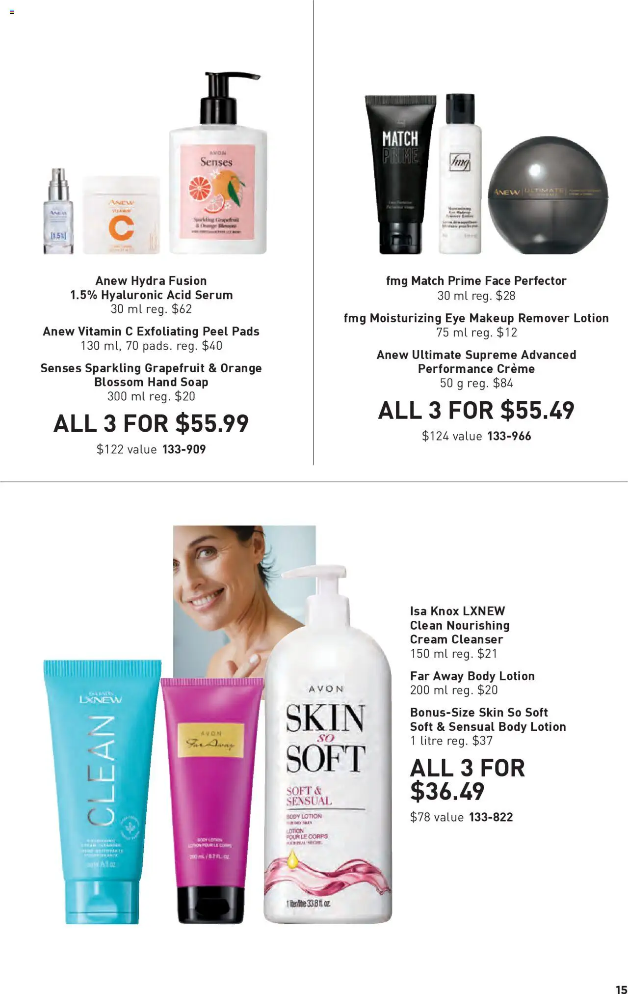 Avon flyer valid from 14.08.2025 | Page: 15 | Products: Makeup remover, Eye makeup remover, Body lotion, Soap