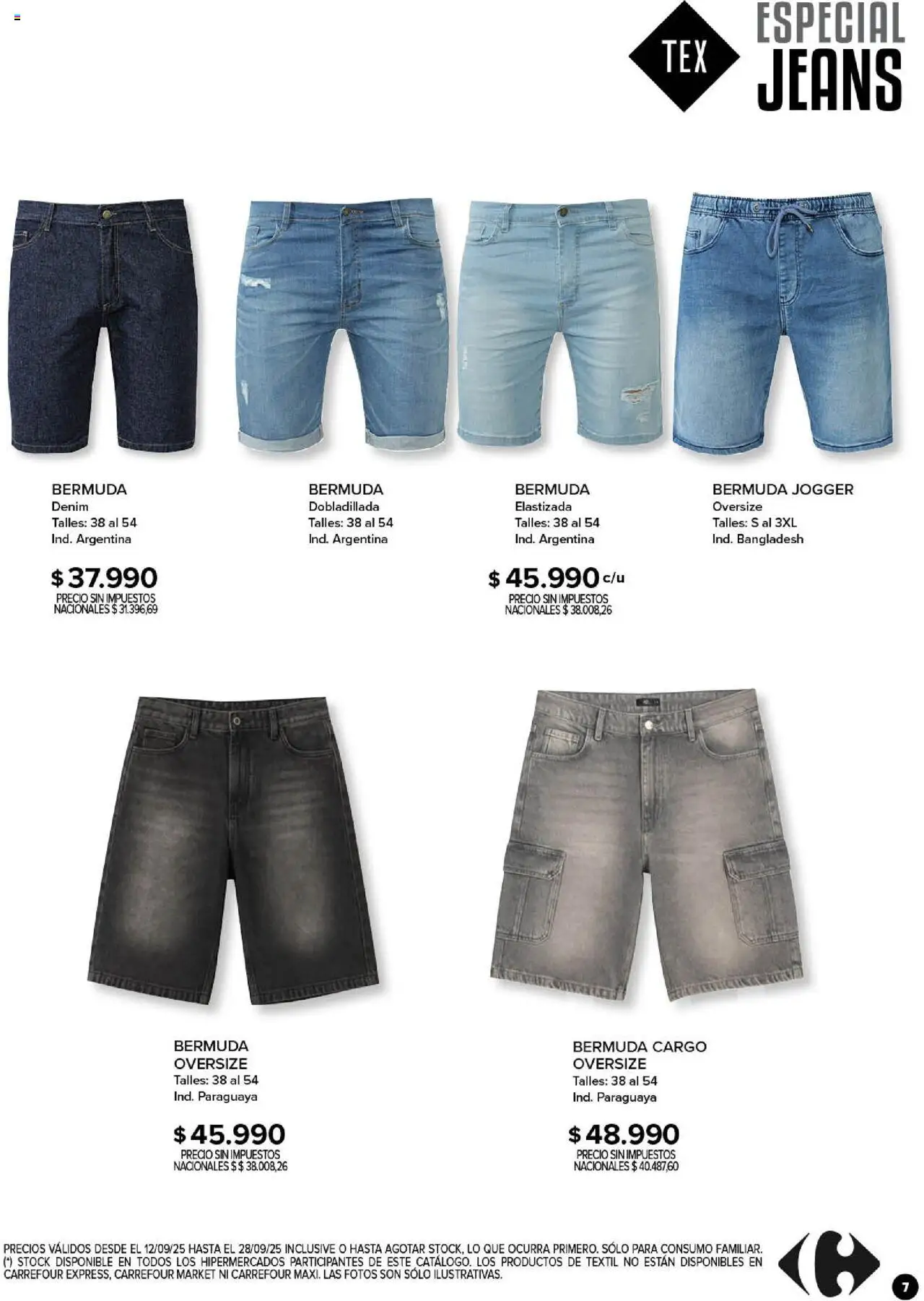 Carrefour - Especial Jeans │ válido desde el 12.09.2025 | Página: 7 | Productos: Bermuda