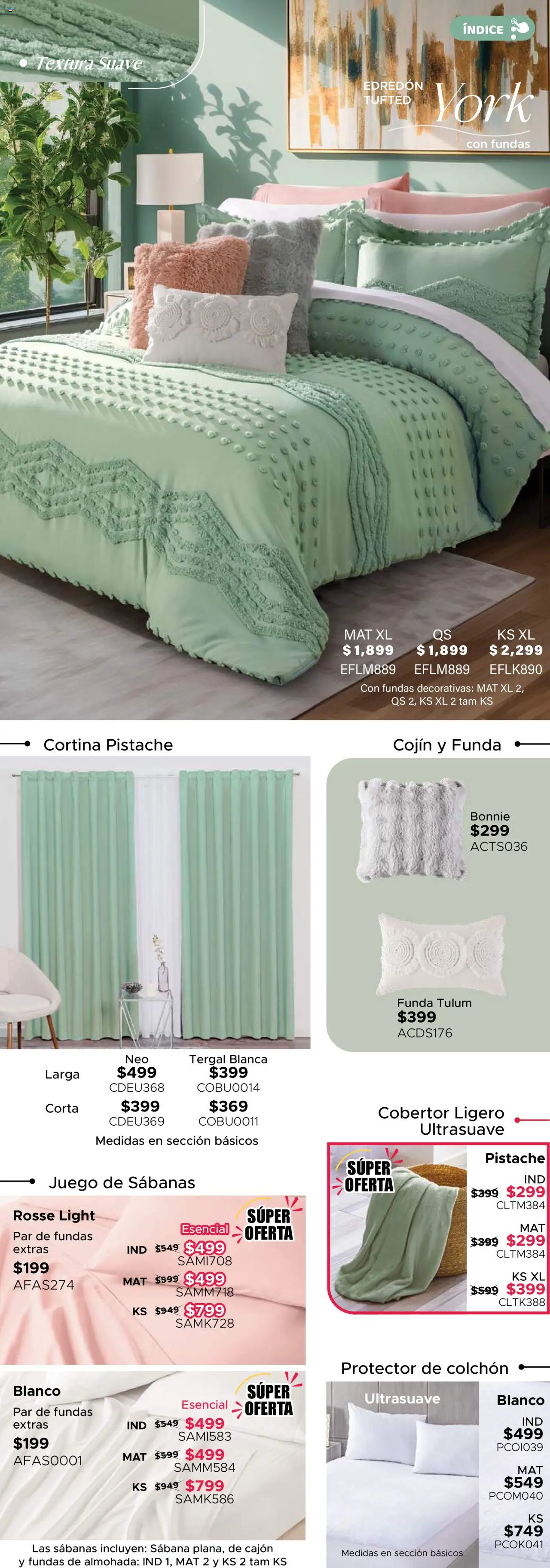 Nuevas ofertas de Colchas Concord válidas en toda la República Mexicana desde el 01.05.2025. ¡Encuentra las mejores ofertas en Colchas Concord catálogo! | Página: 9 | Productos: Funda, Colchón, Almohada, Sabanas