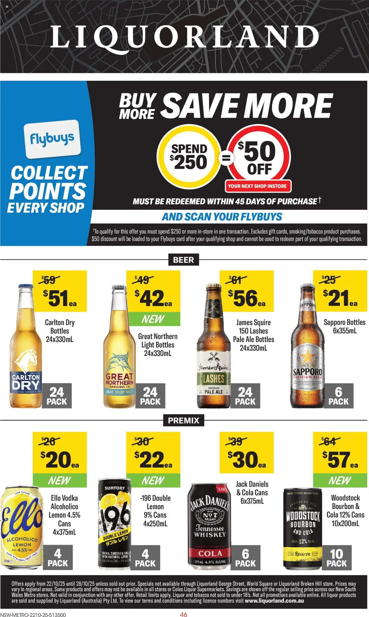 Liquorland catalogue - valid from 22.10.2025 | Page: 1 | Products: Light, Bourbon, Vodka, Whiskey