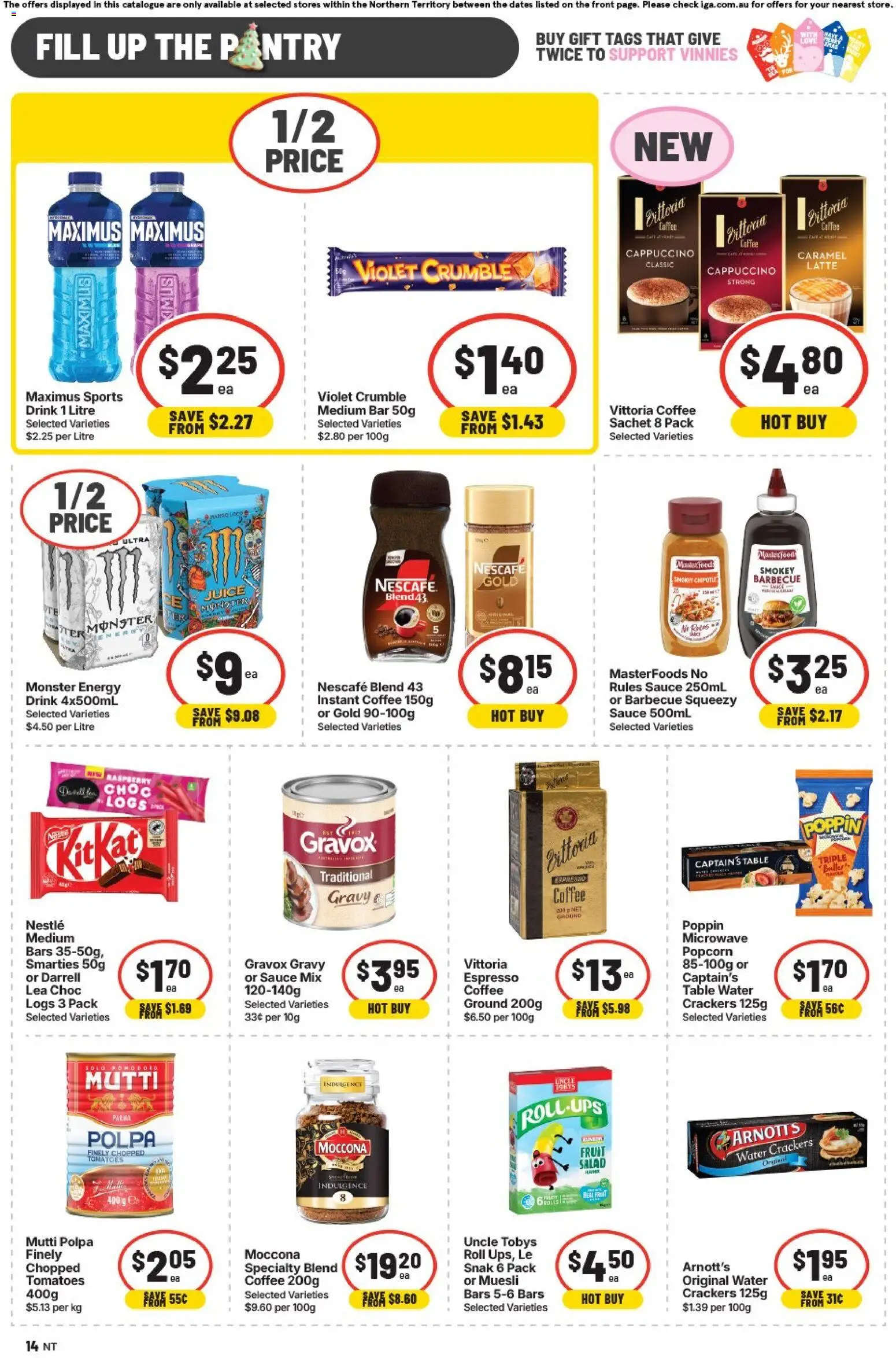IGA catalogue - valid from 12.11.2025 | Page: 11 | Products: Crackers, Tomatoes, Nescafe, Microwave
