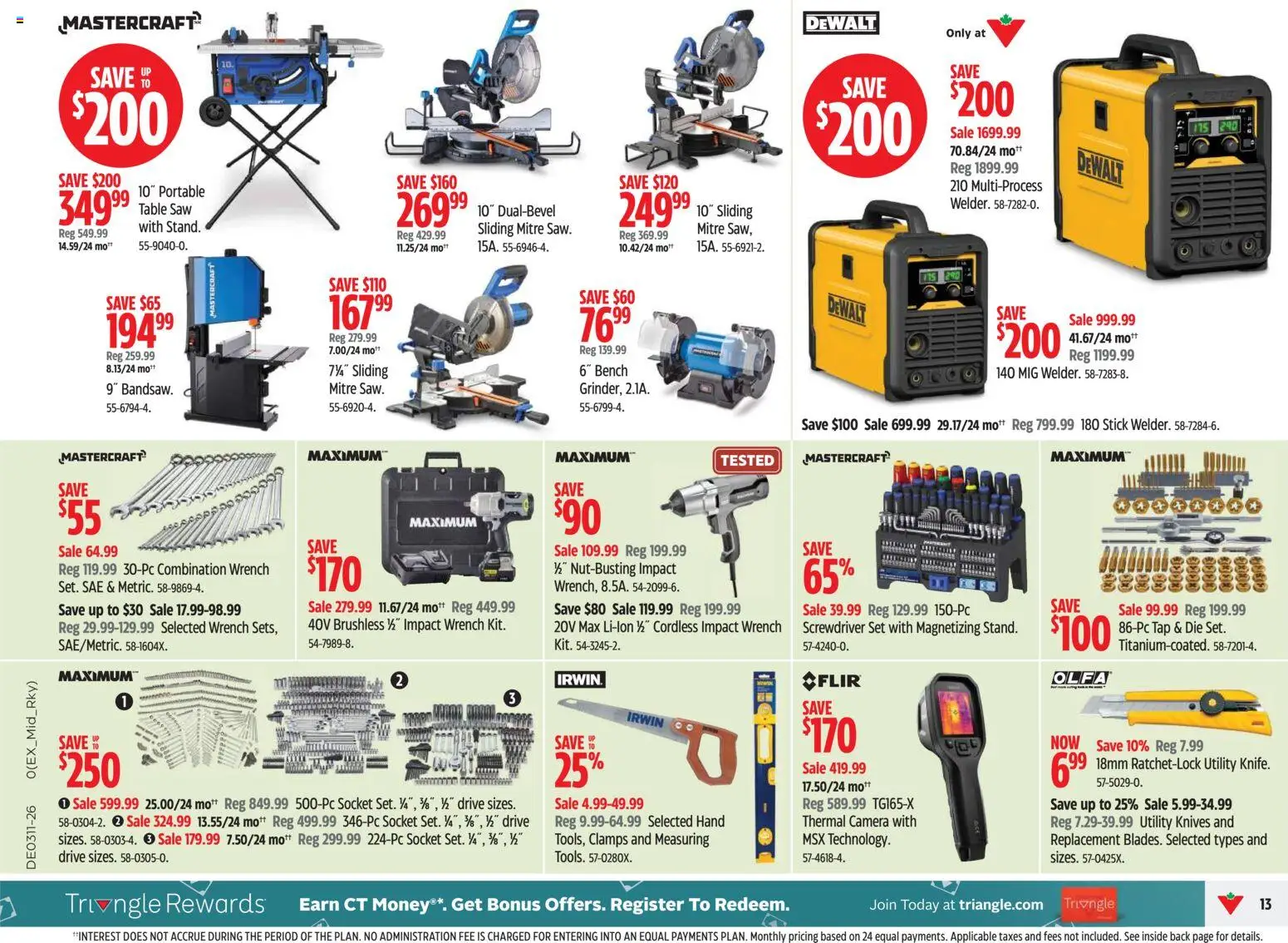 Canadian Tire flyer valid from 12.03.2026 | Page: 13 | Products: Camera, Table, Socket